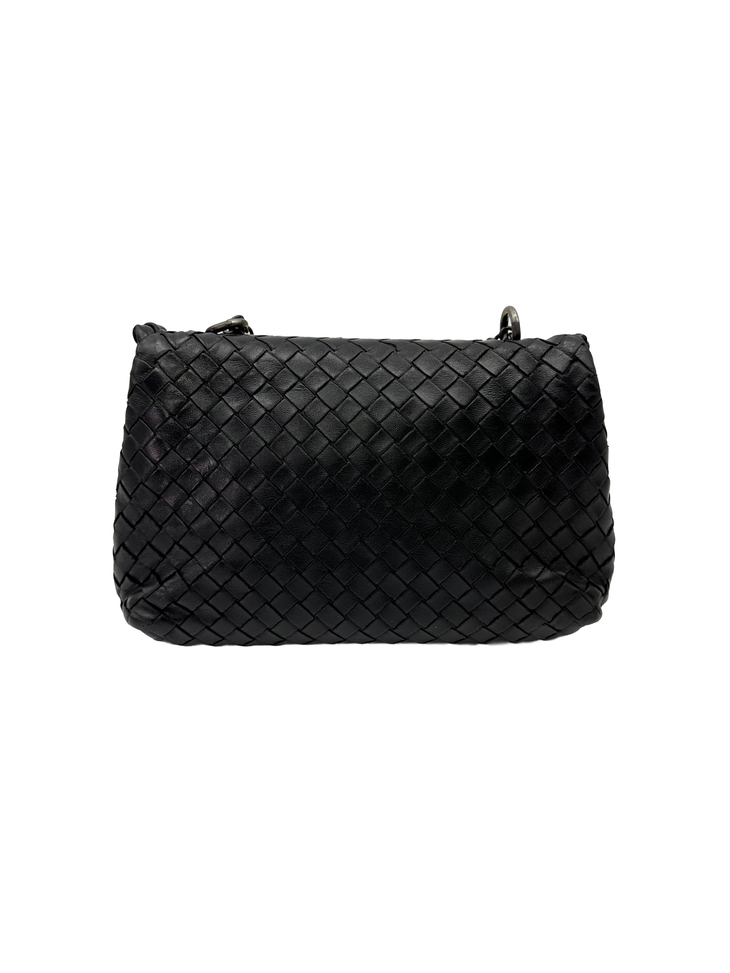 Bottega Veneta Olimpia Black Intrecciato Shoulder Bag BV142