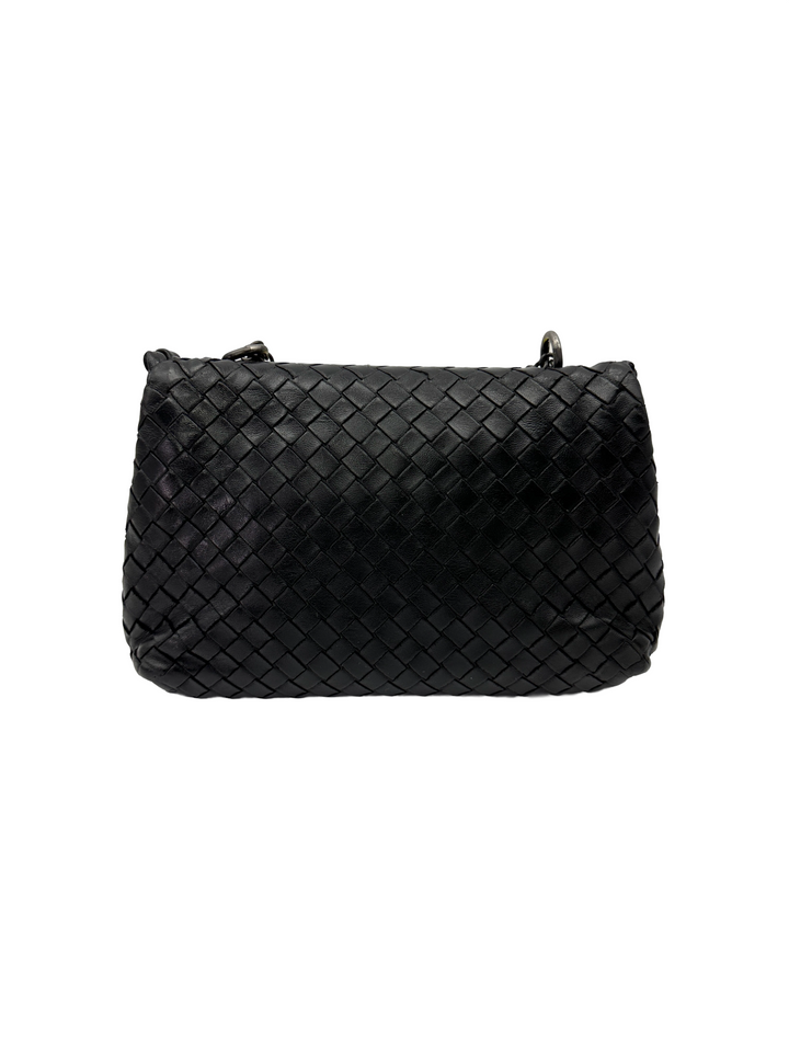 Bottega Veneta Olimpia Black Intrecciato Shoulder Bag BV142