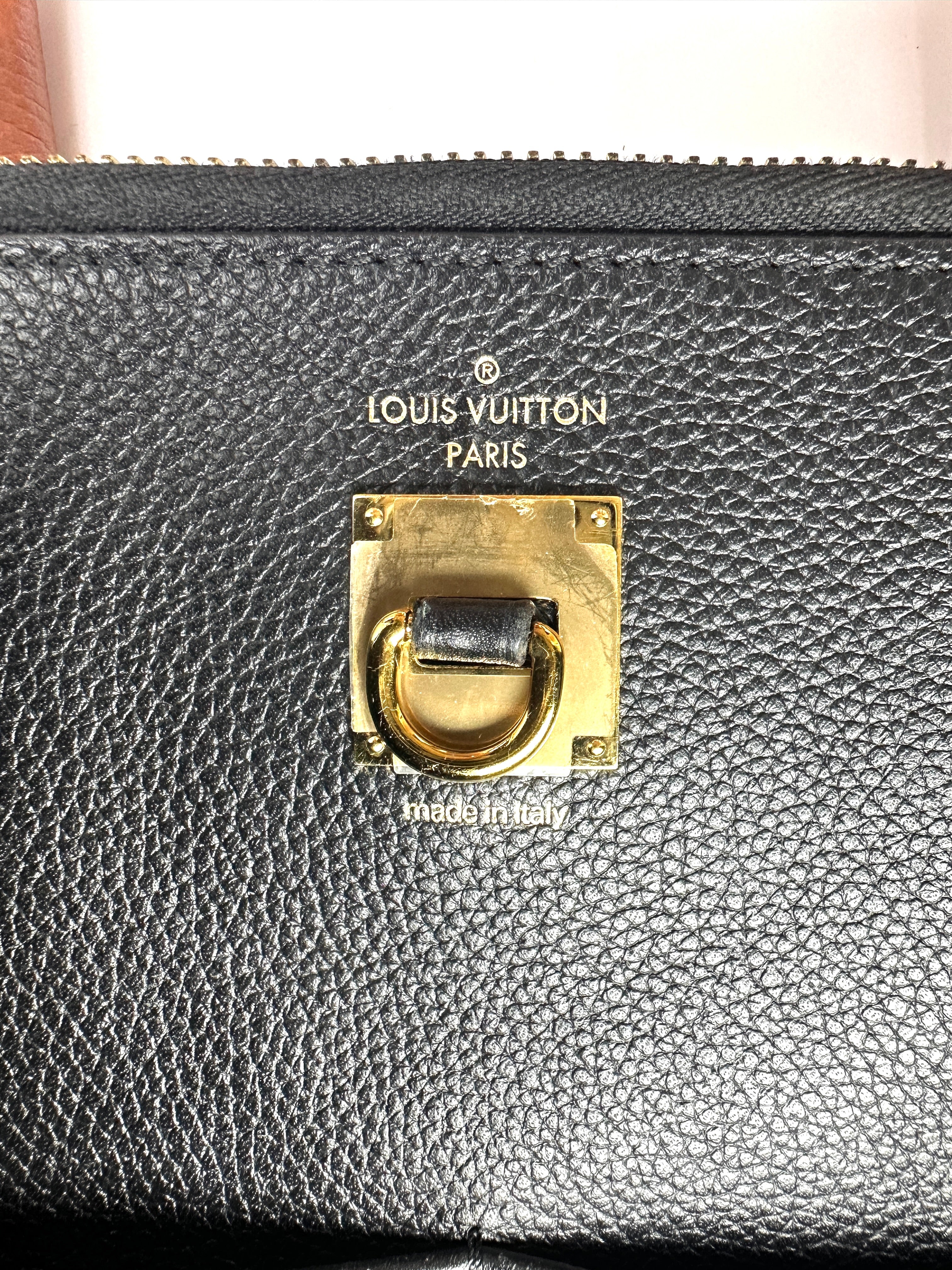 Louis Vuitton City Steamer Black/White Taurillon Leather Handle Bag LV3318