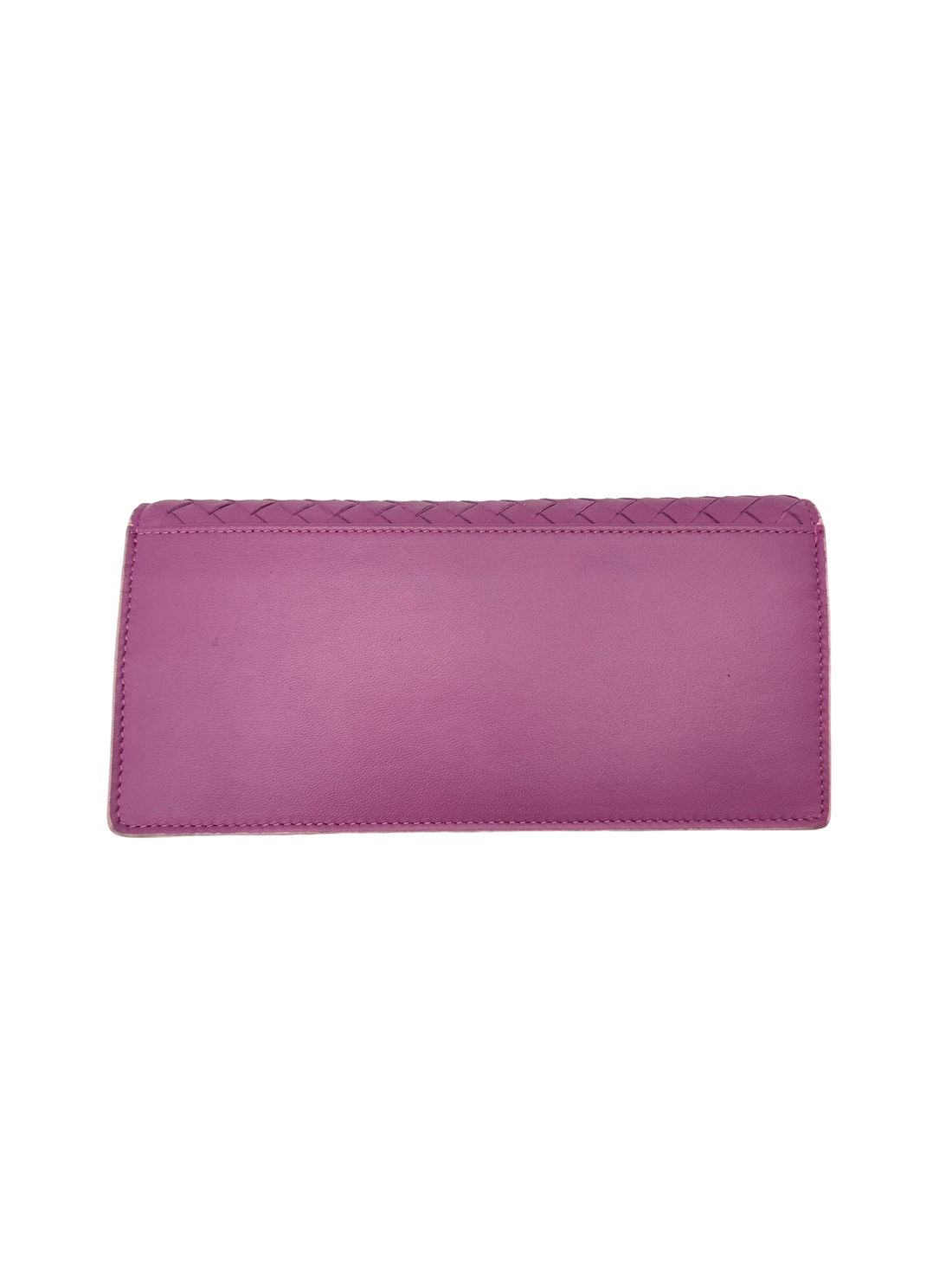Bottega Veneta Pink Intrecciato Wallet On Chain BV141
