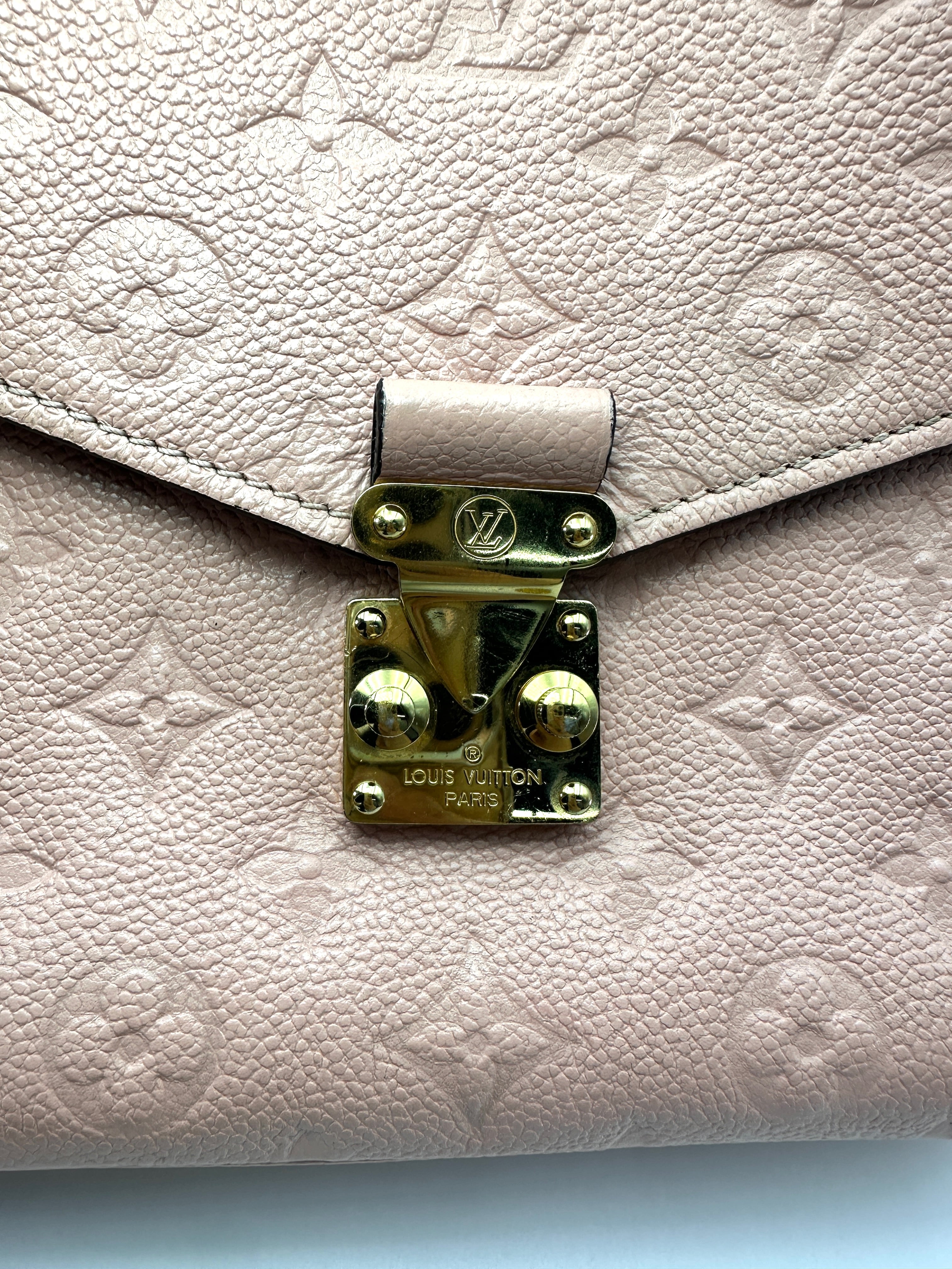 Louis Vuitton Pink Monogram Empreinte Leather Pochette Metis LV3321