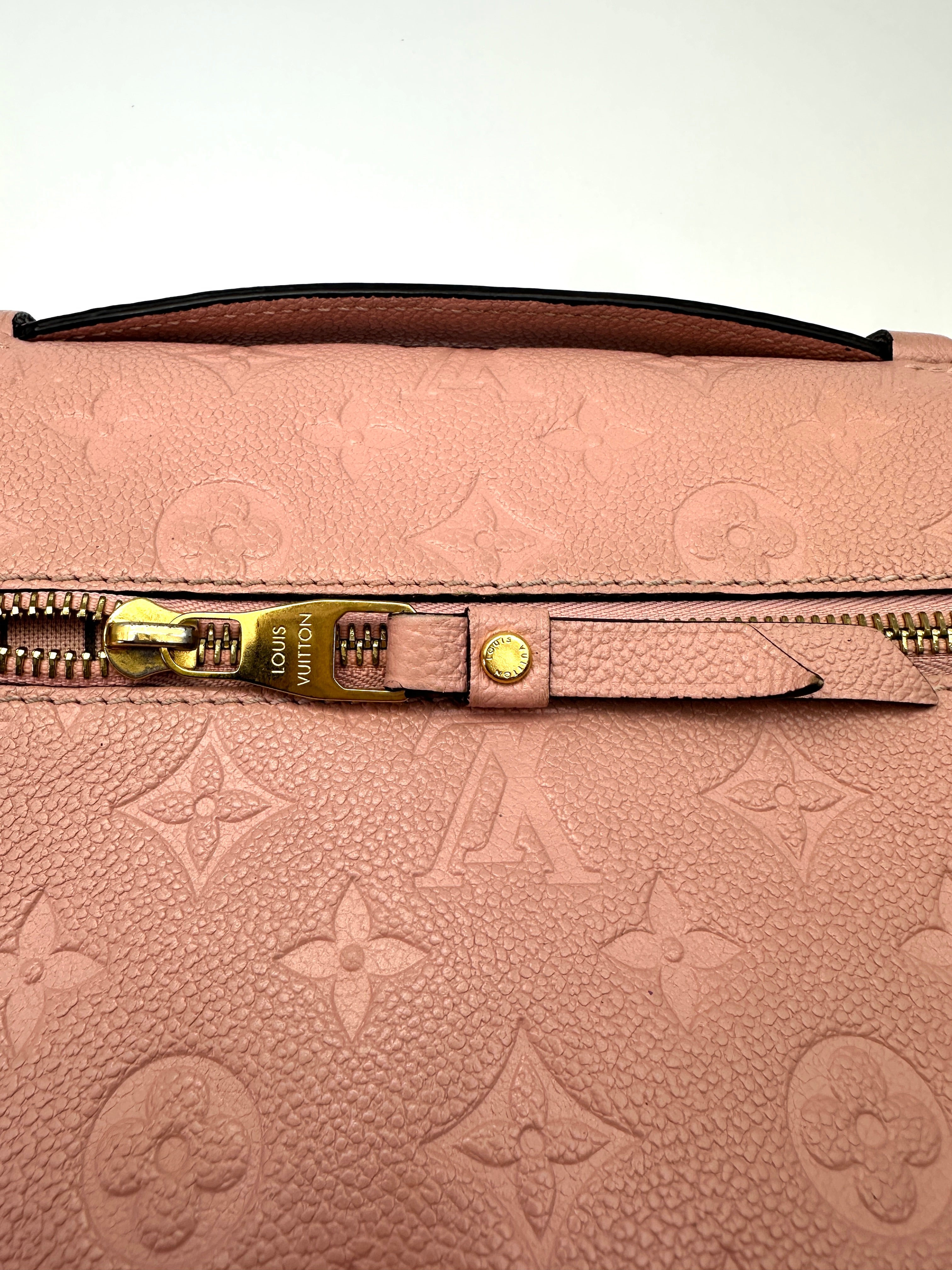 Louis Vuitton Pink Monogram Empreinte Leather Pochette Metis LV3321
