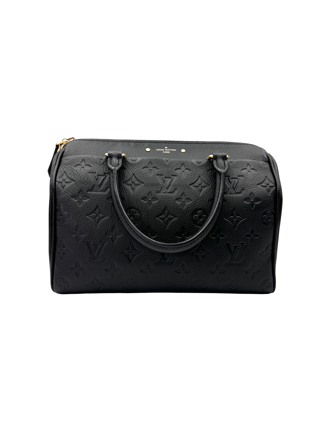 Louis Vuitton Speedy25 Black Monogram Empreinte Leather Handle Bag LV3323