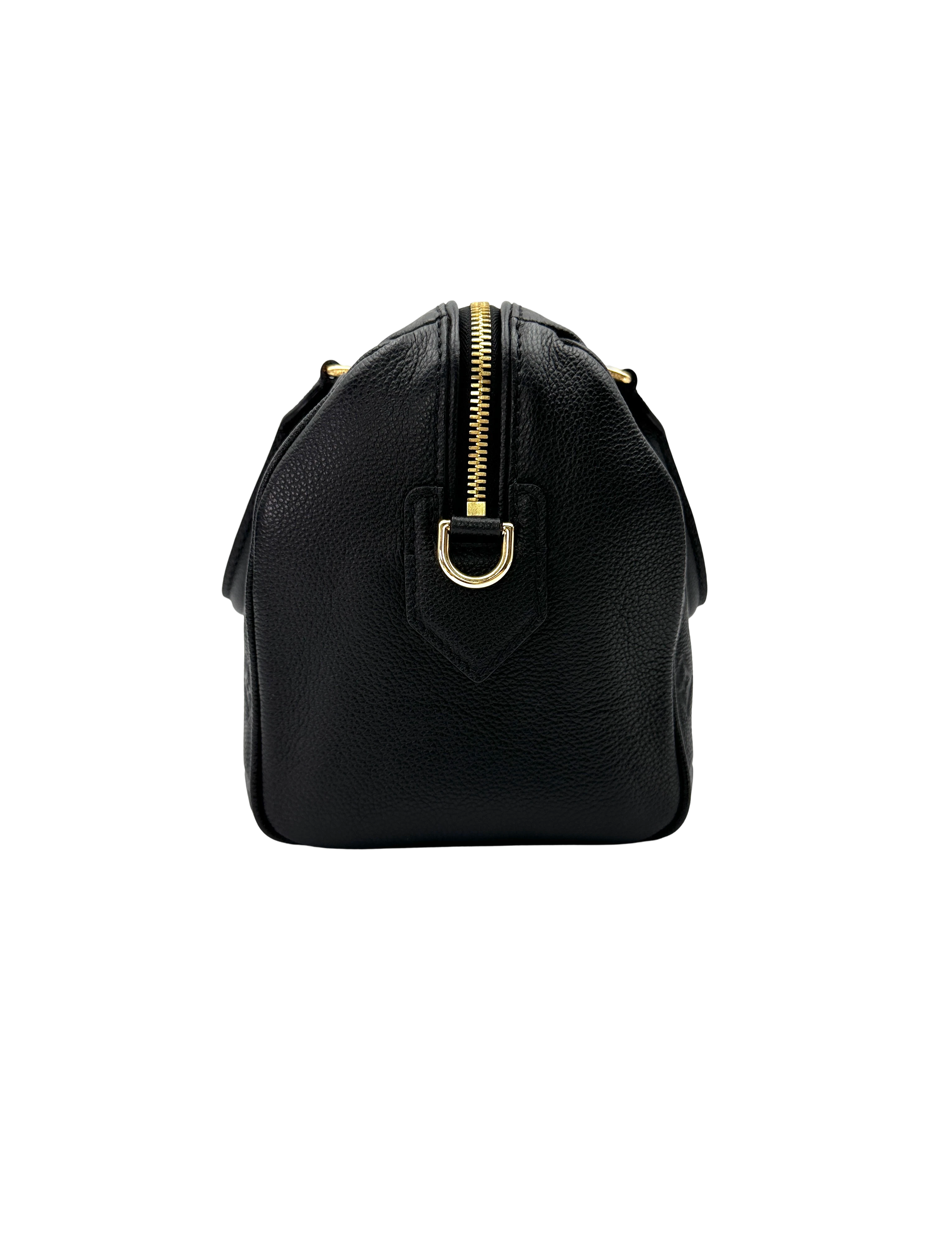 Louis Vuitton Speedy25 Black Monogram Empreinte Leather Handle Bag LV3323