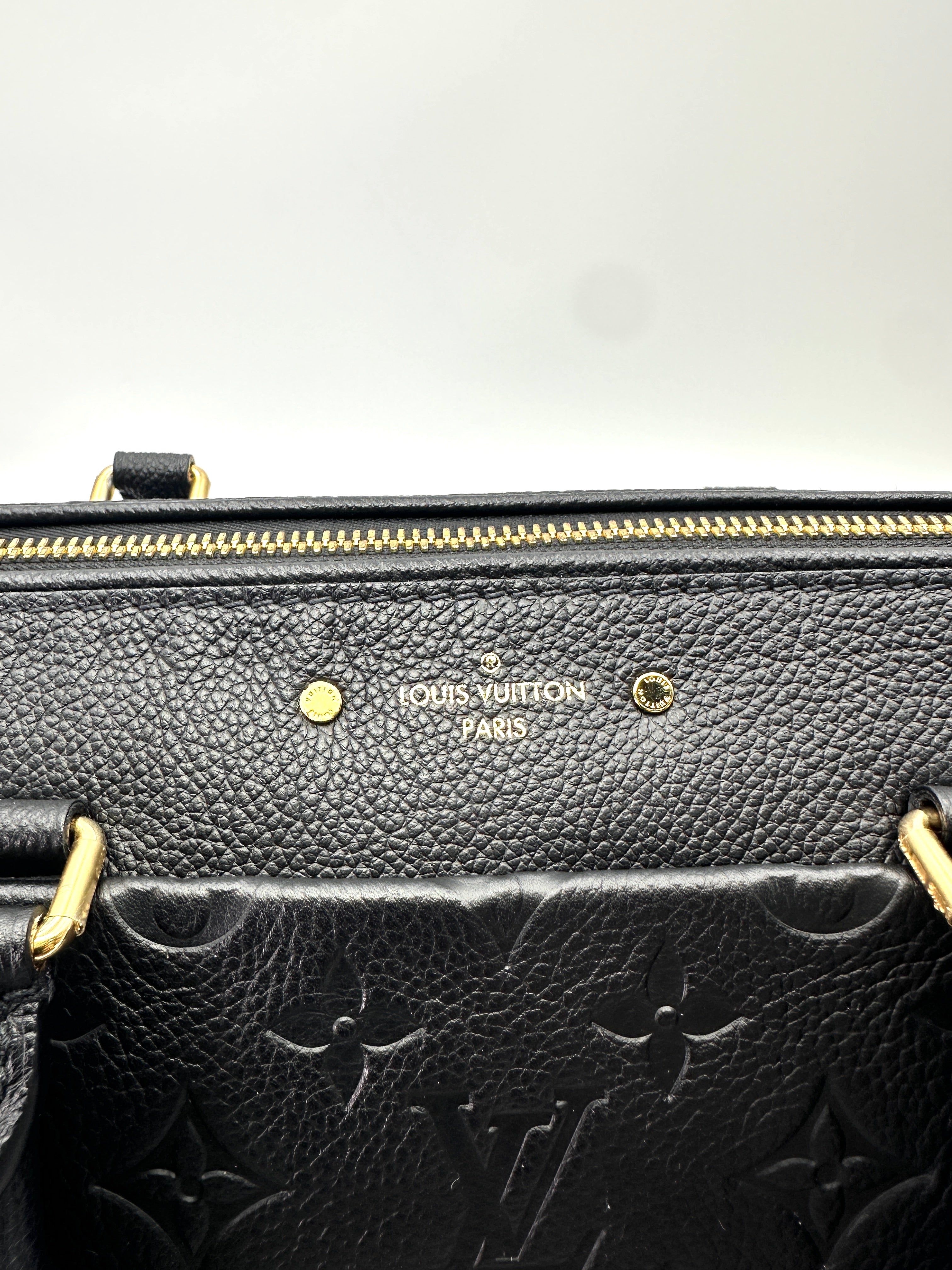 Louis Vuitton Speedy25 Black Monogram Empreinte Leather Handle Bag LV3323