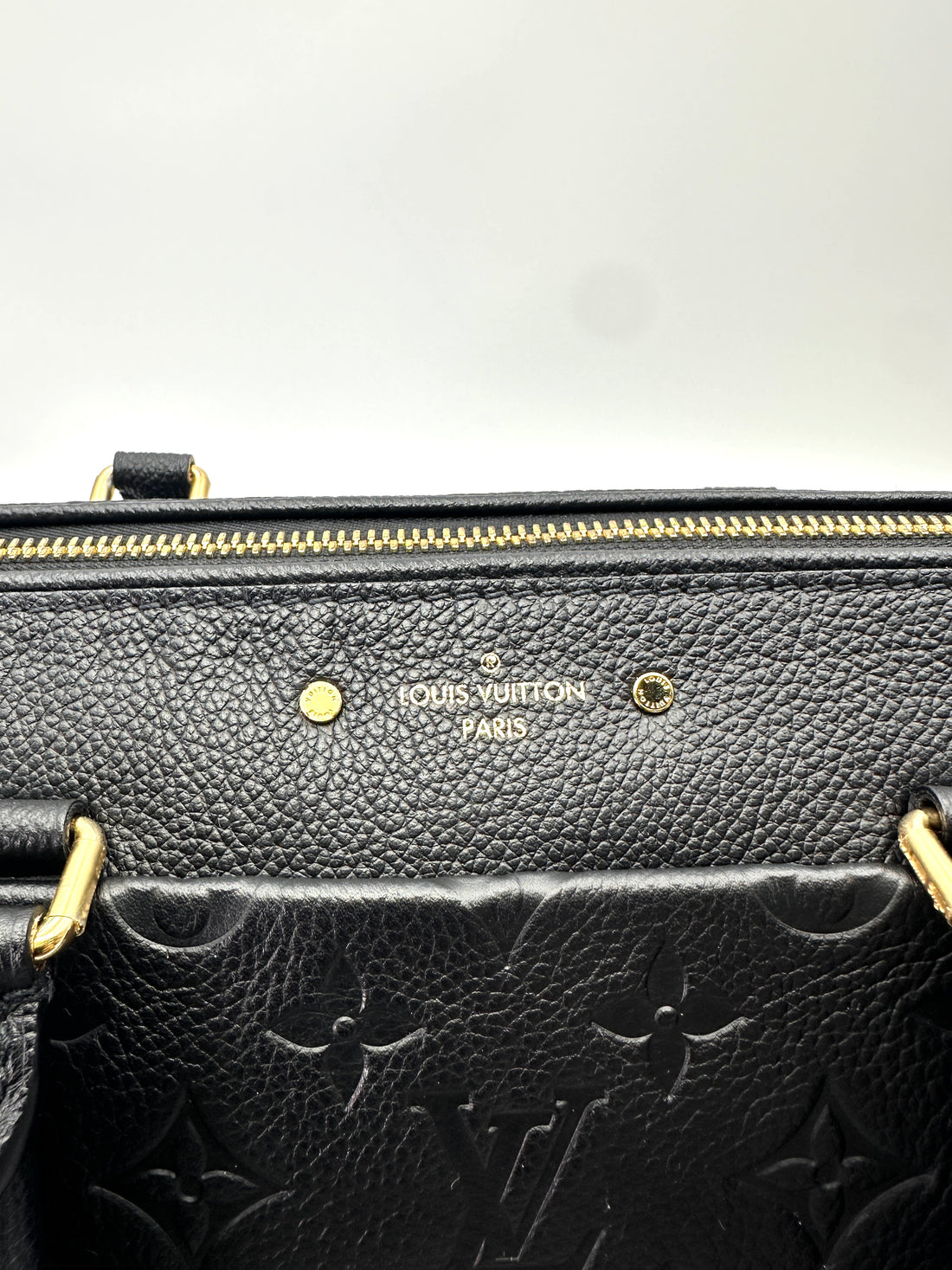 Louis Vuitton Speedy25 Black Monogram Empreinte Leather Handle Bag LV3323