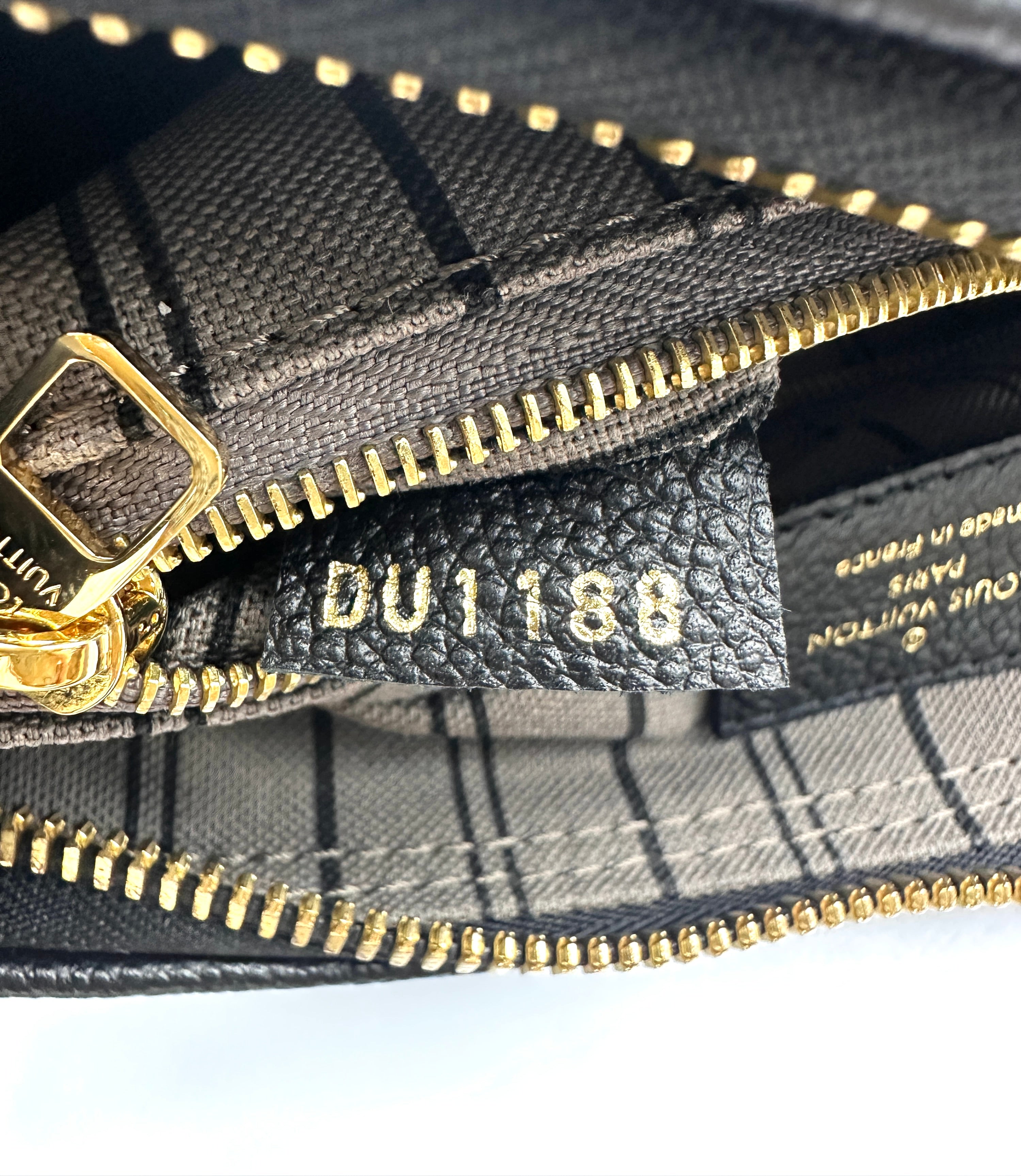Louis Vuitton Speedy25 Black Monogram Empreinte Leather Handle Bag LV3323