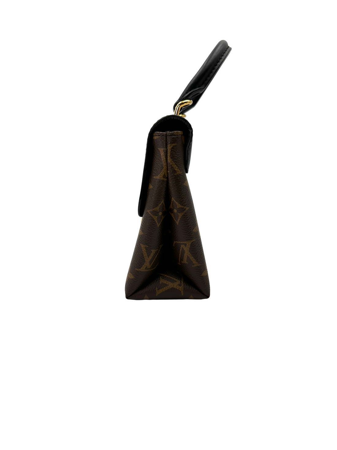 Louis Vuitton Locky Monogram Canvas & Black Leather Handle Bag LV3324