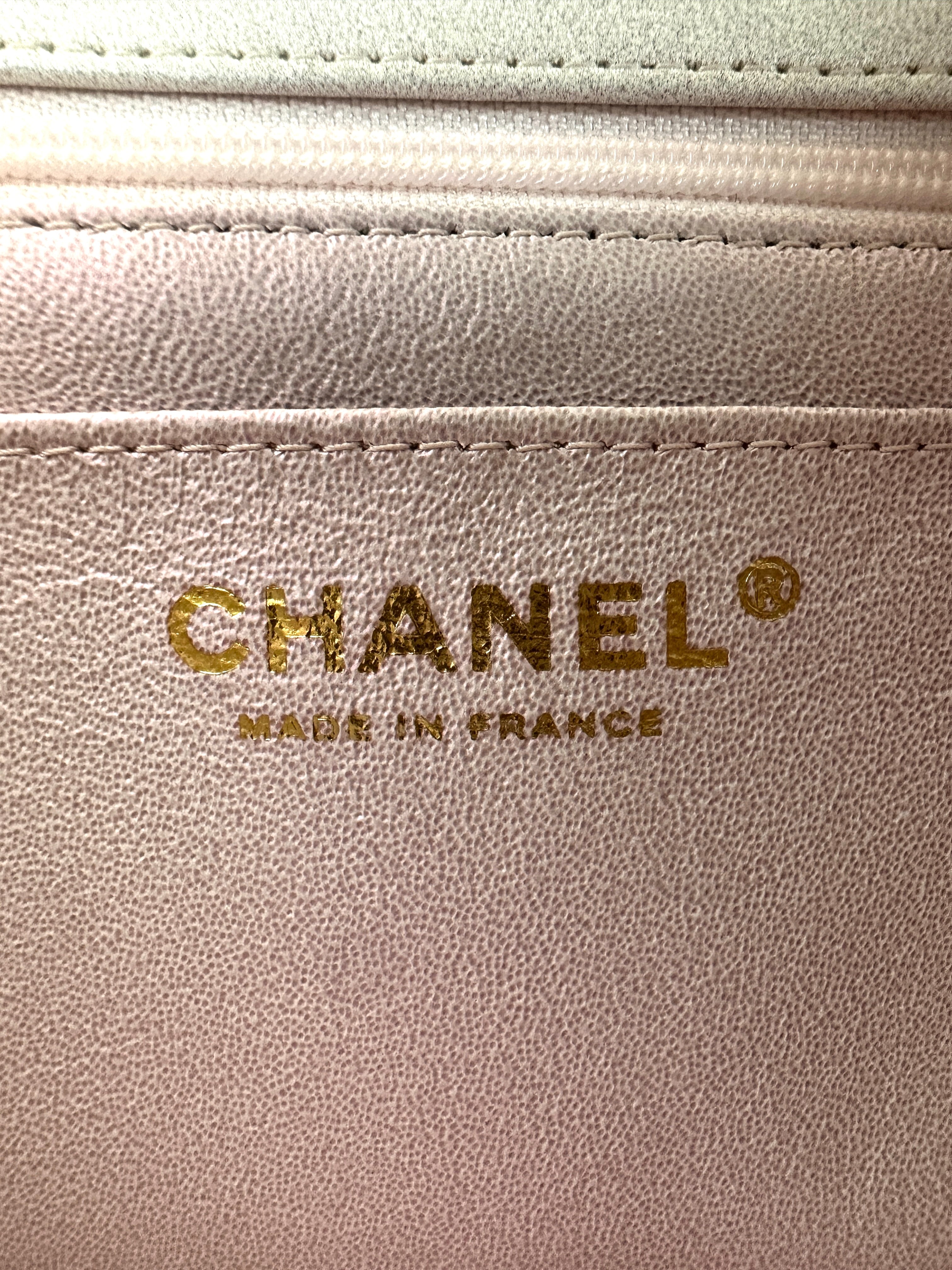 Chanel White Quilted Leather Top Handle Flap Bag(31***92) CC2549