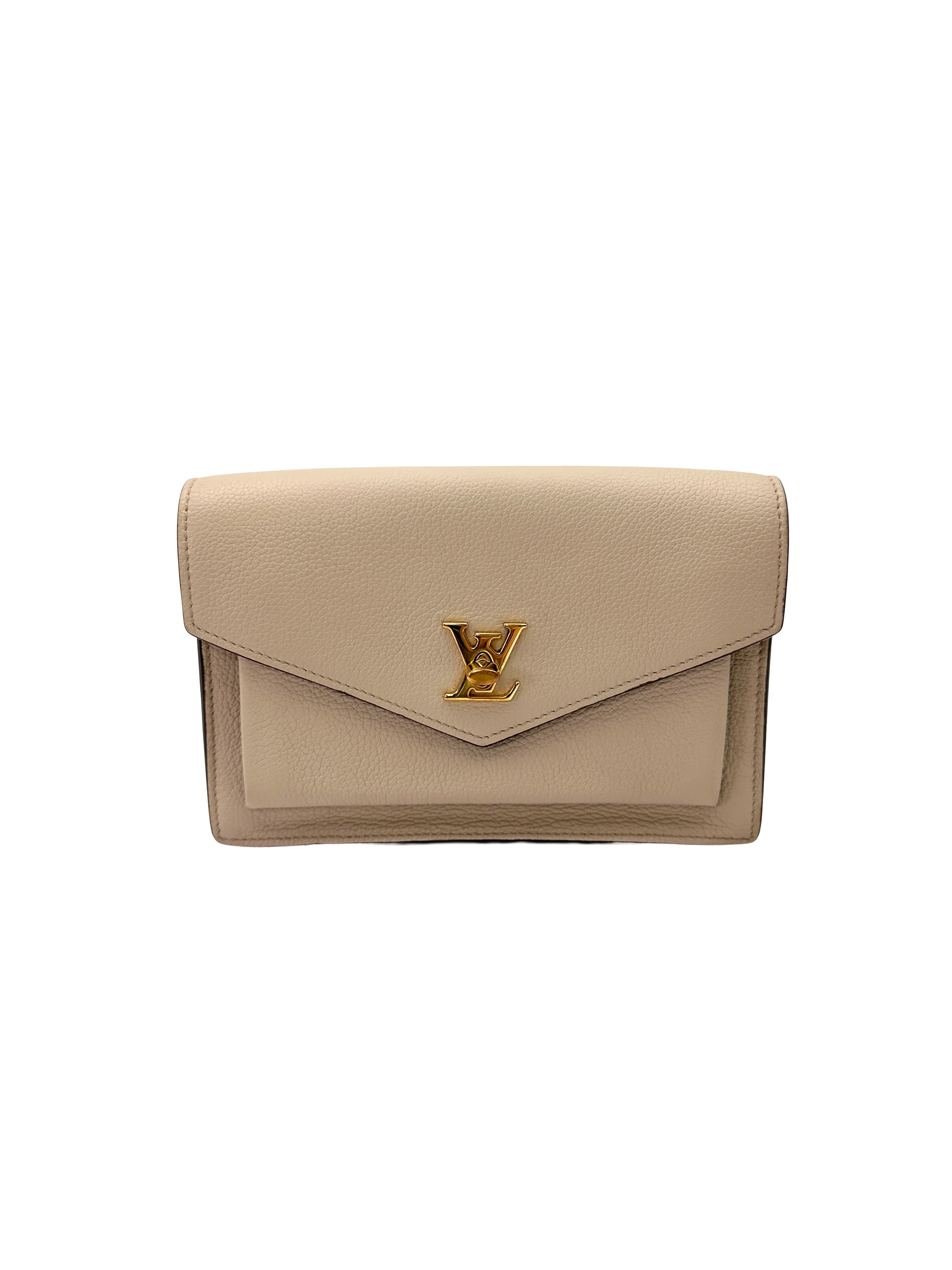 Louis Vuitton Lockme Beige Leather Shoulder Bag LV3326