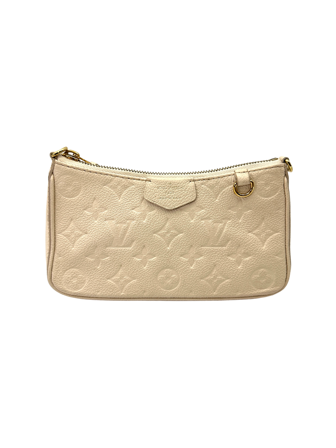 Louis Vuitton Easy Pouch On Strap White Monogram Empreinte Leather Pouch LV3325