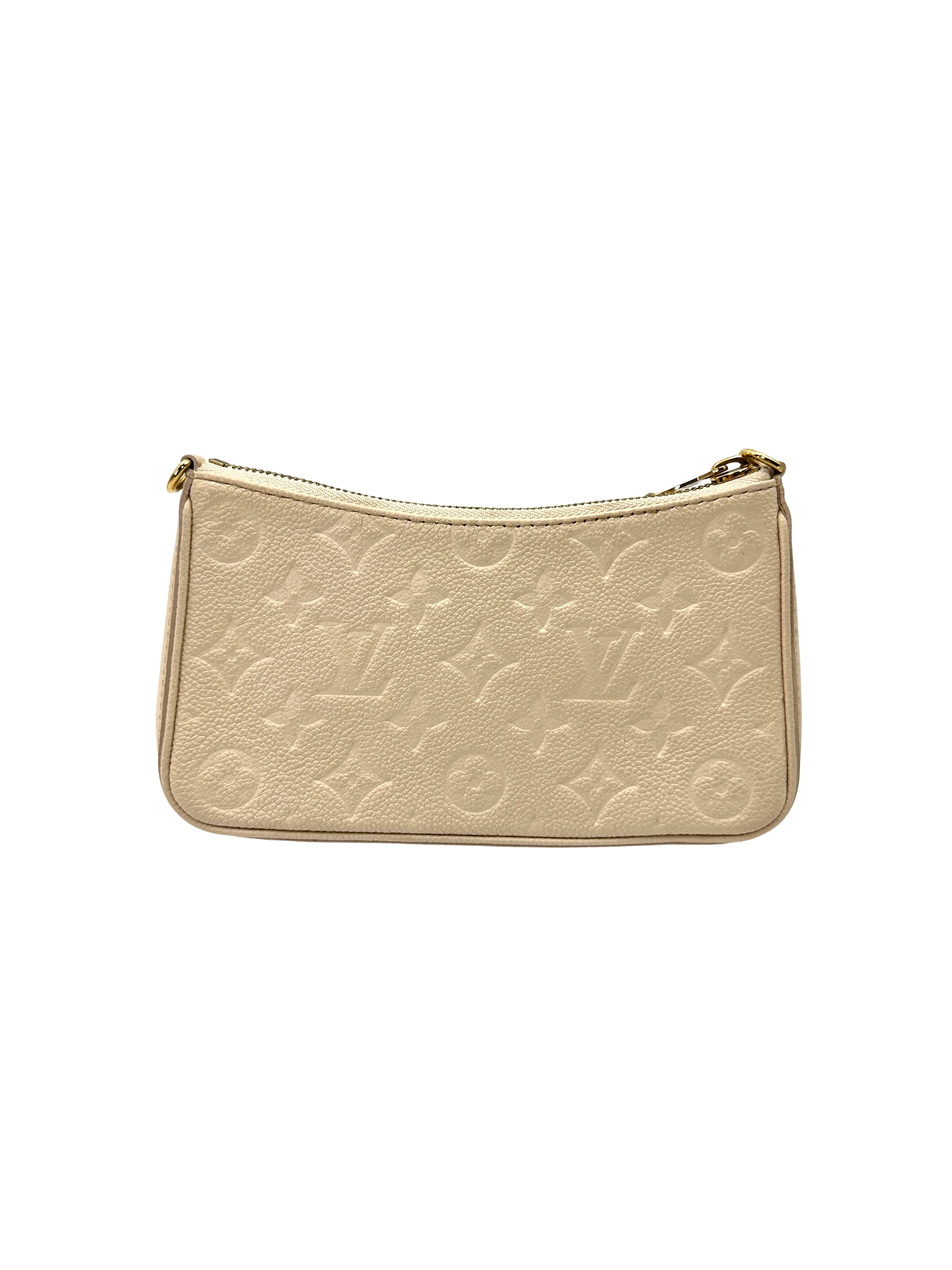 Louis Vuitton Easy Pouch On Strap White Monogram Empreinte Leather Pouch LV3325