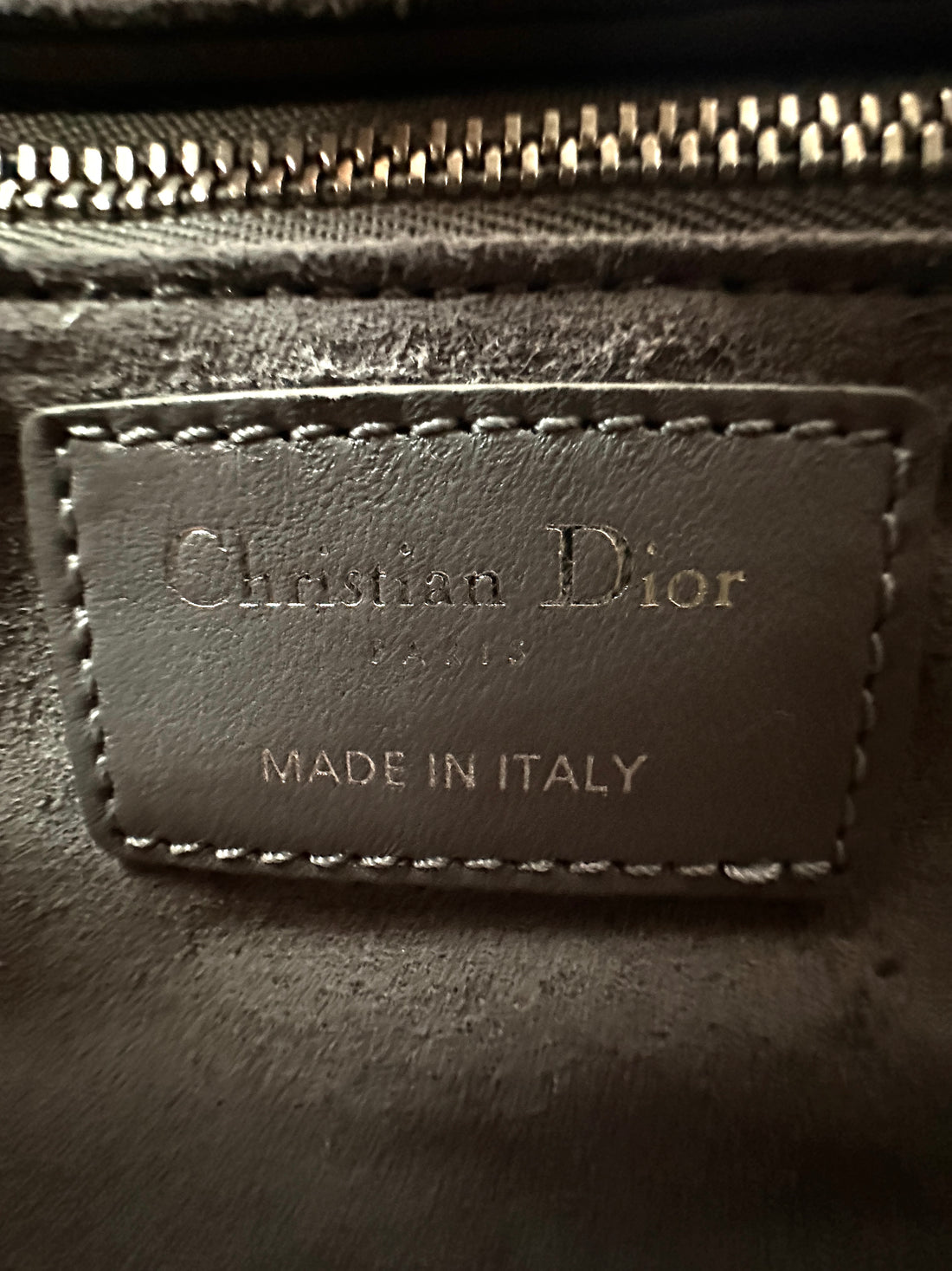 Christian Dior Lady Dior Grey Cannage Leather Handle Bag DR929