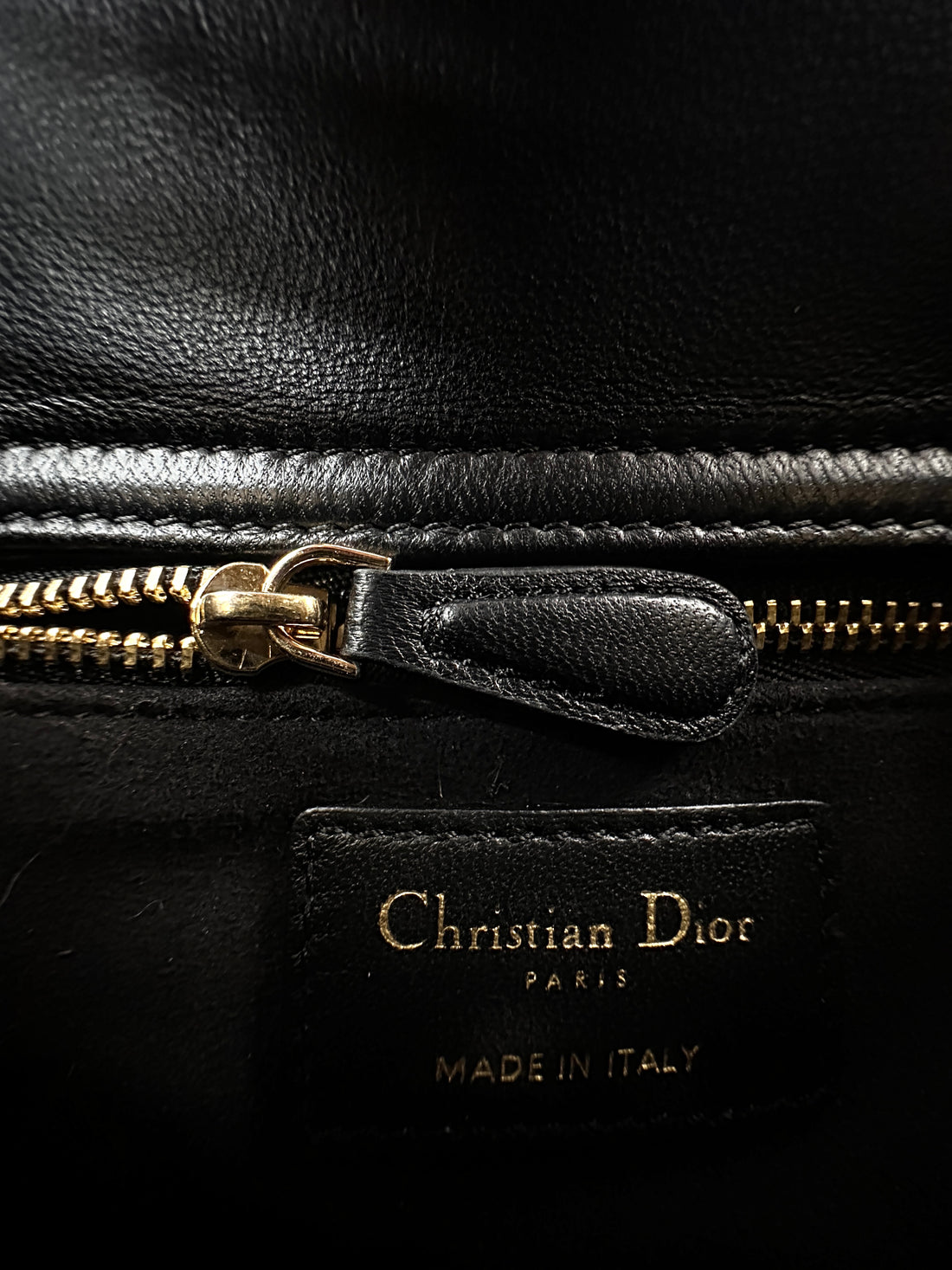 Christian Dior Lady Dior Black Cannage Lambskin Handle Bag DR928
