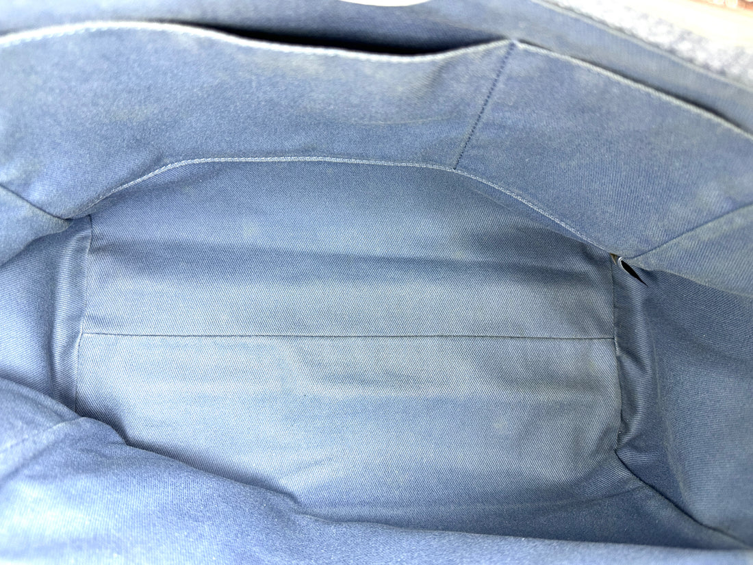 Chanel Deauville White/Blue Canvas Tote Handle Bag(18***89) CC2561