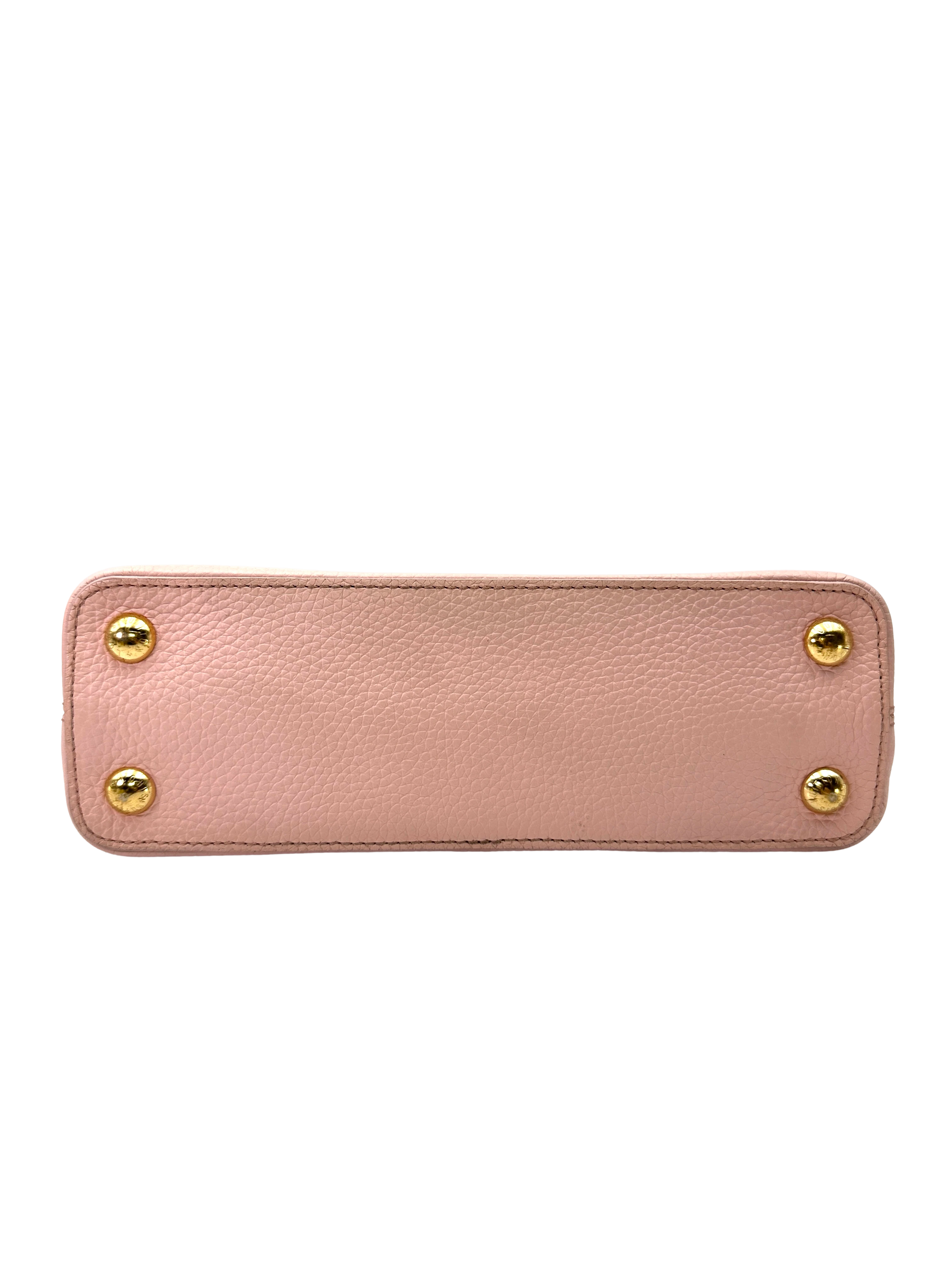 Louis Vuitton Capucines BB Pink Taurillon Leather Rainbow Ombre Handle Bag LV3338