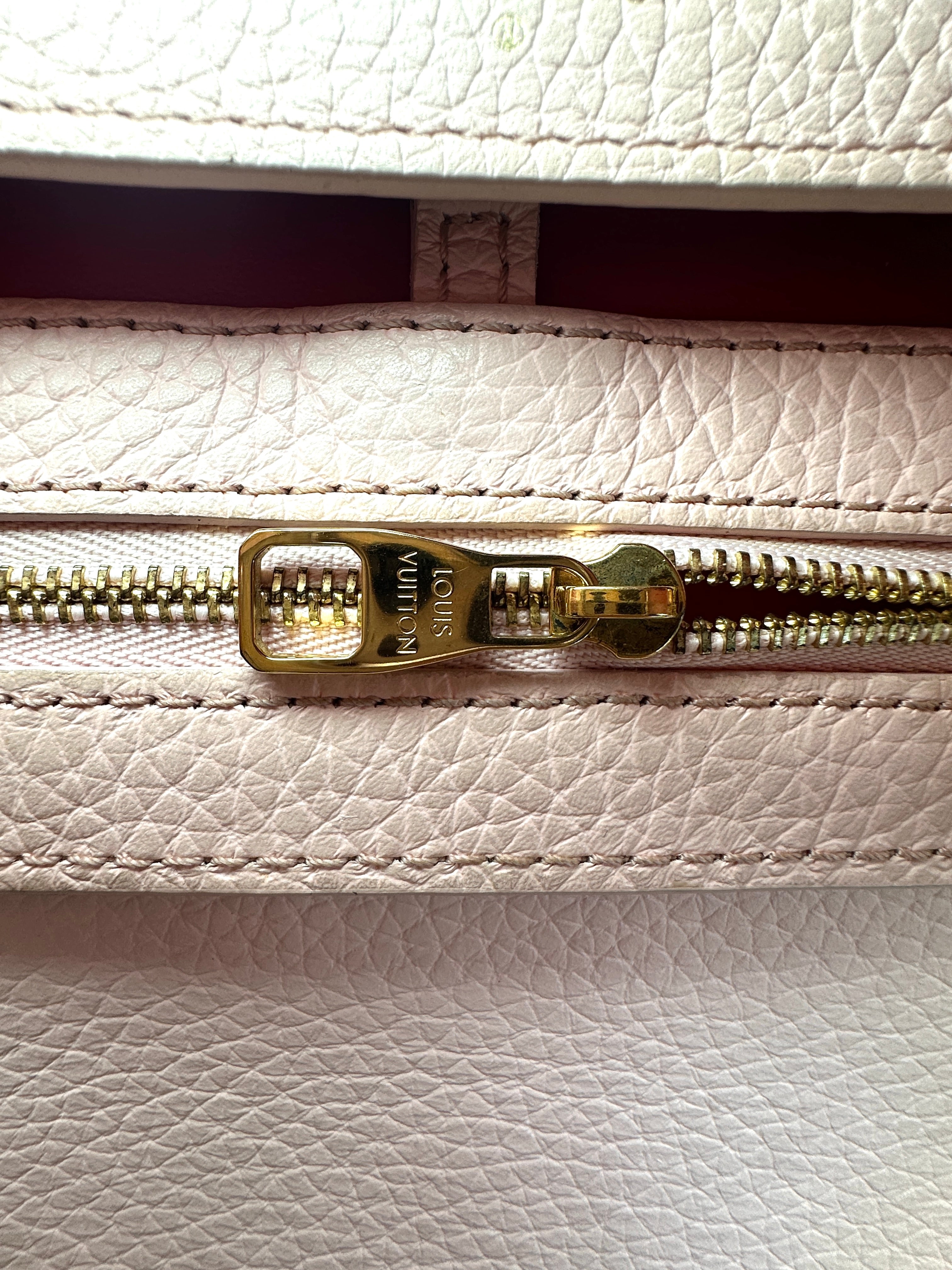 Louis Vuitton Capucines BB Pink Taurillon Leather Rainbow Ombre Handle Bag LV3338