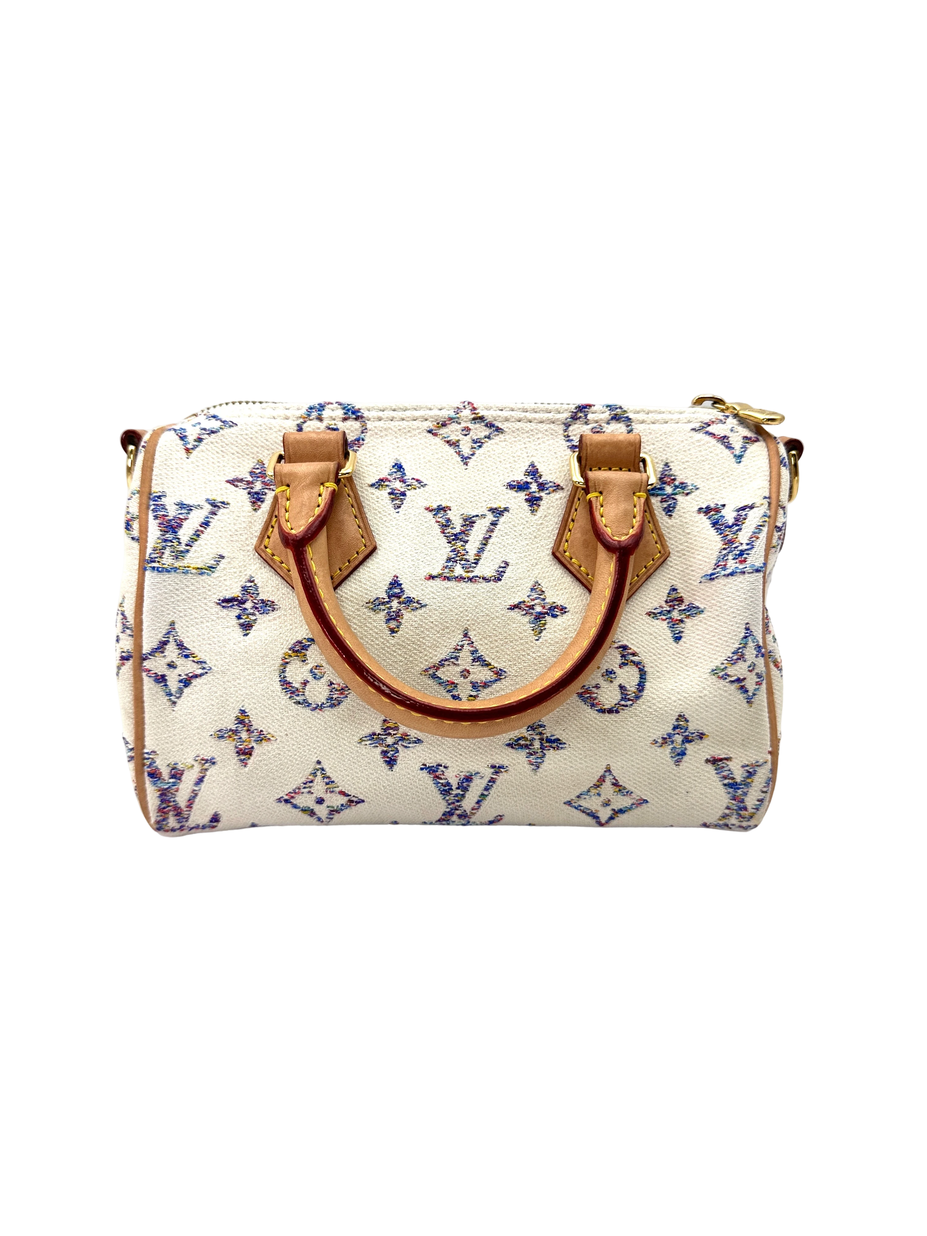 Louis Vuitton Nautical Speedy20 White/Blue Monogram Jacquard Shoulder Bag LV3332