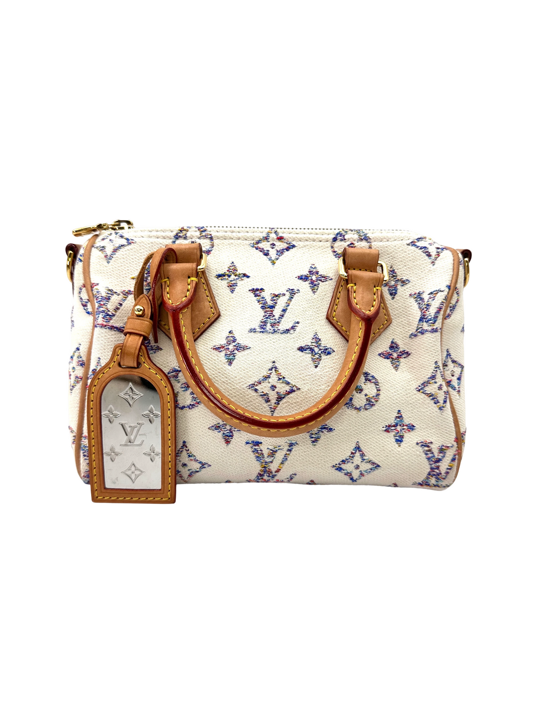 Louis Vuitton Nautical Speedy20 White/Blue Monogram Jacquard Shoulder Bag LV3332
