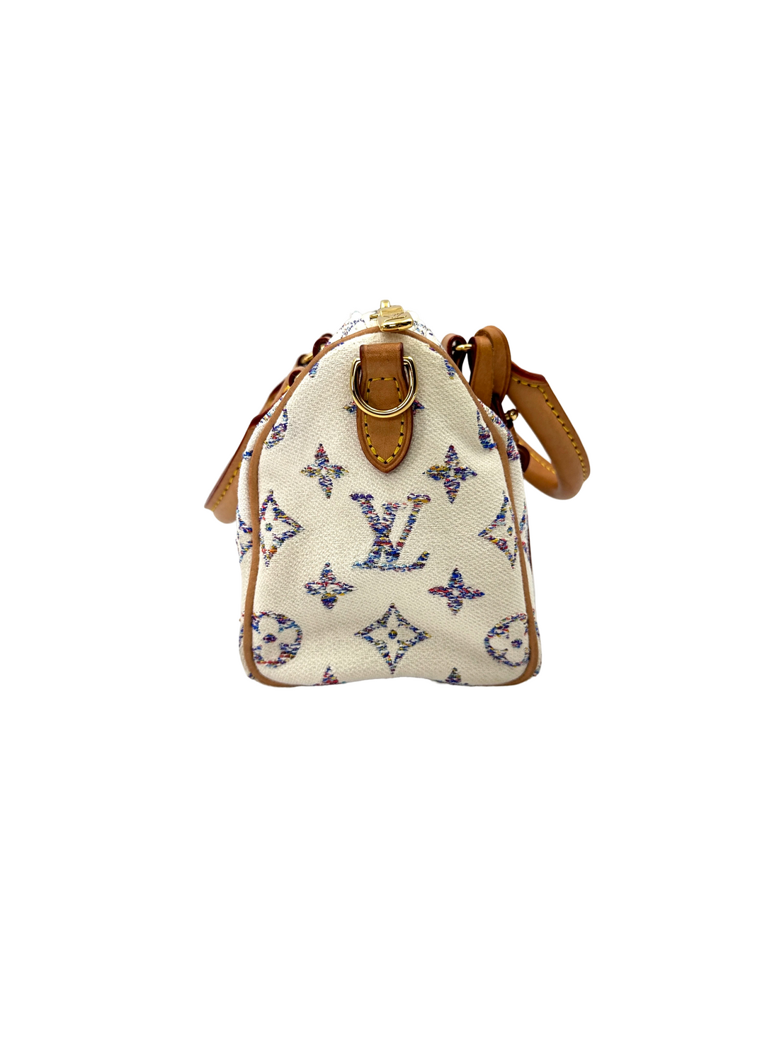 Louis Vuitton Nautical Speedy20 White/Blue Monogram Jacquard Shoulder Bag LV3332
