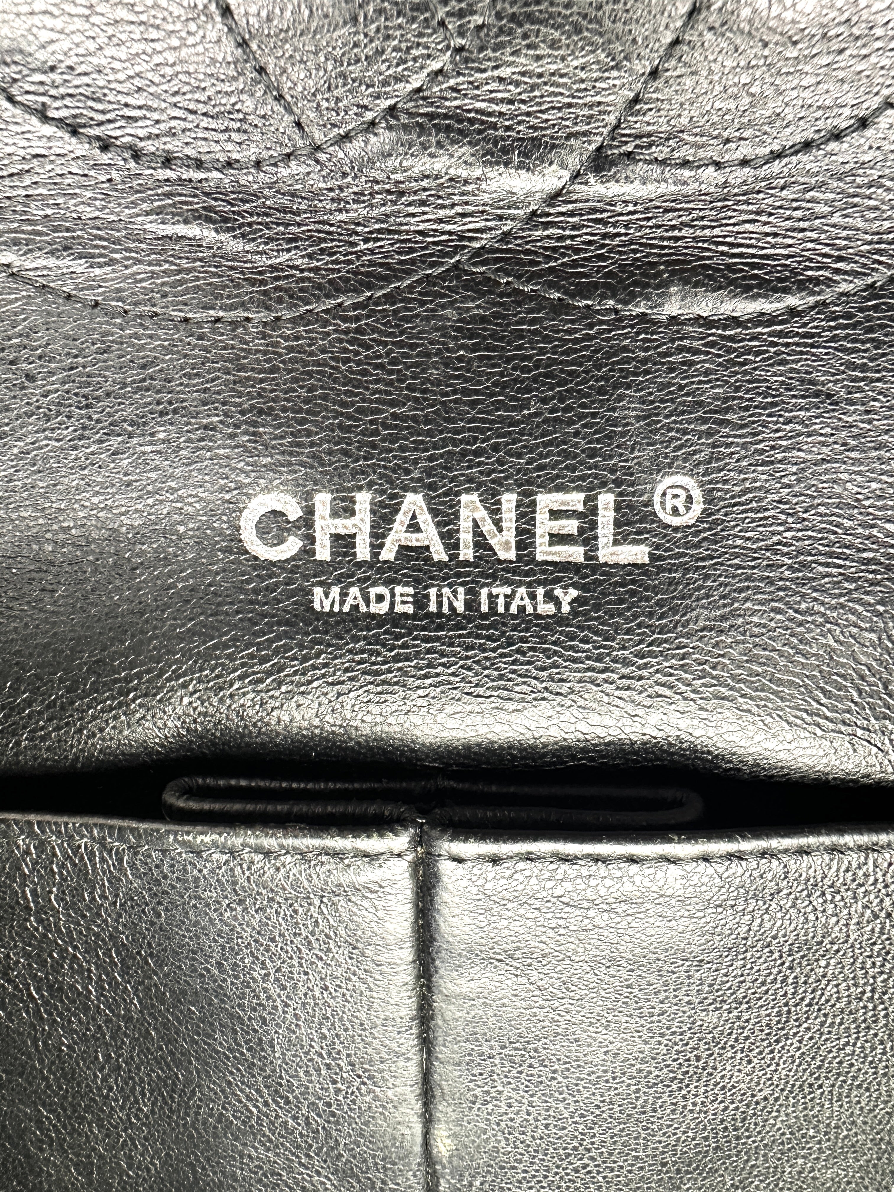 Chanel Classic Flap Black Quilted Patent Leather Jumbo Shoulder Bag With Silver Buckle(15***49) CC2556