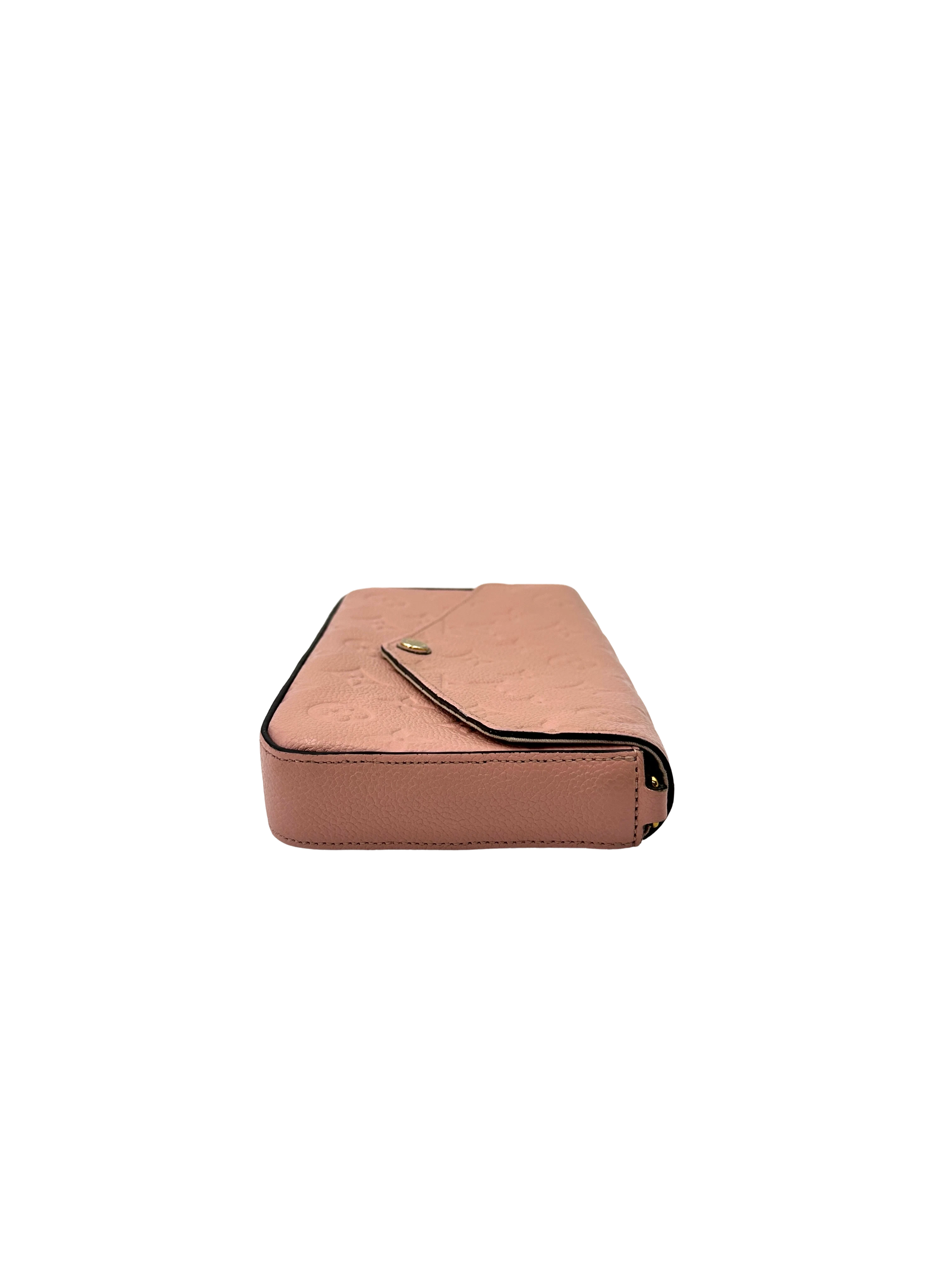 Louis Vuitton Pink Monogram Empreinte Leather Pochette Felicie LV3330