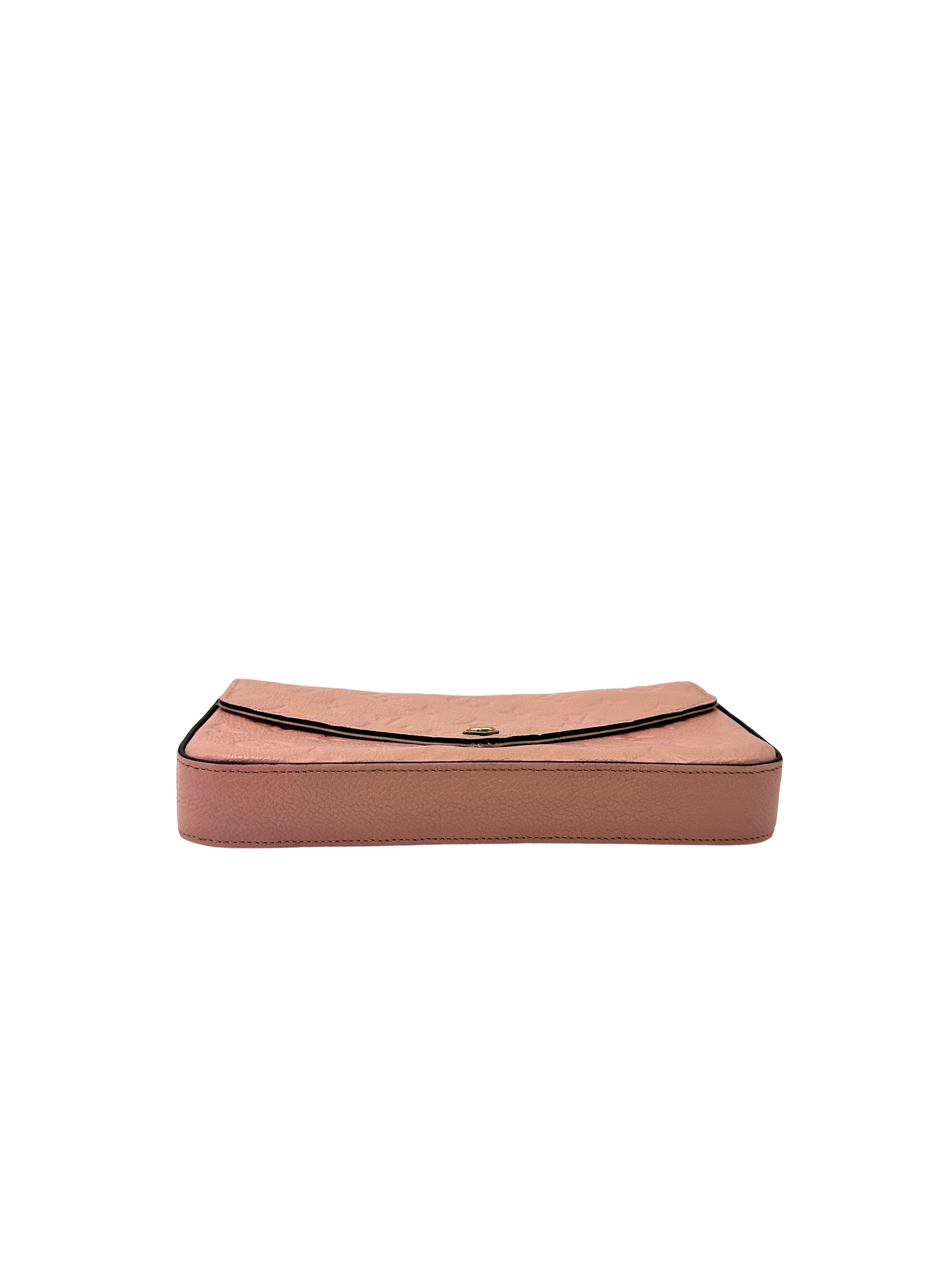Louis Vuitton Pink Monogram Empreinte Leather Pochette Felicie LV3330