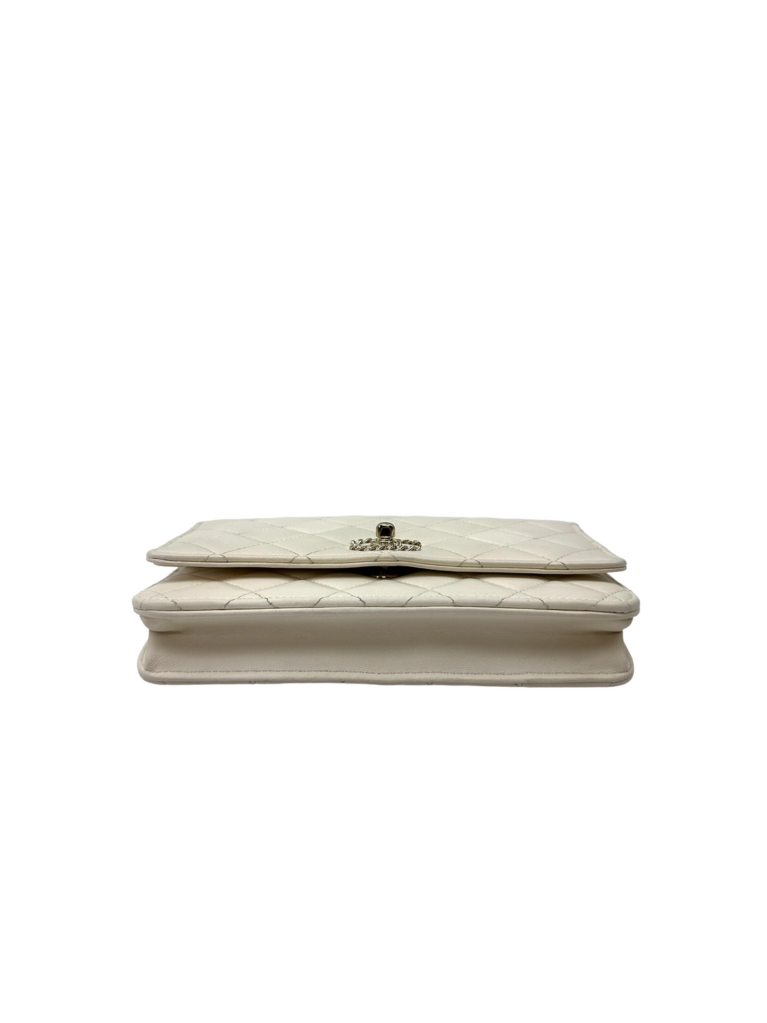 Chanel 23S Trendy CC White Quilted Leather Wallet On Chain(LC***K5) CC2564