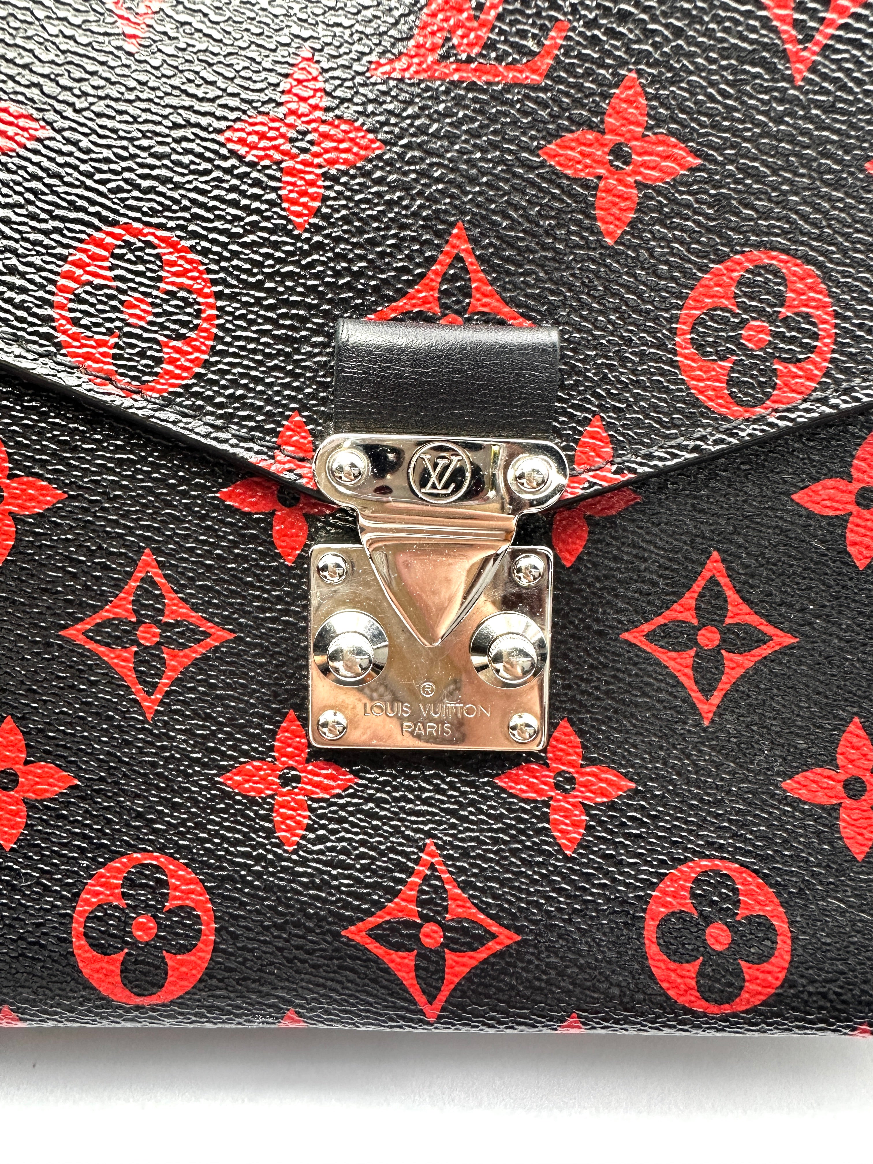 Louis Vuitton Black/Red Monogram Infrarouge Canvas Pochette Metis LV3328