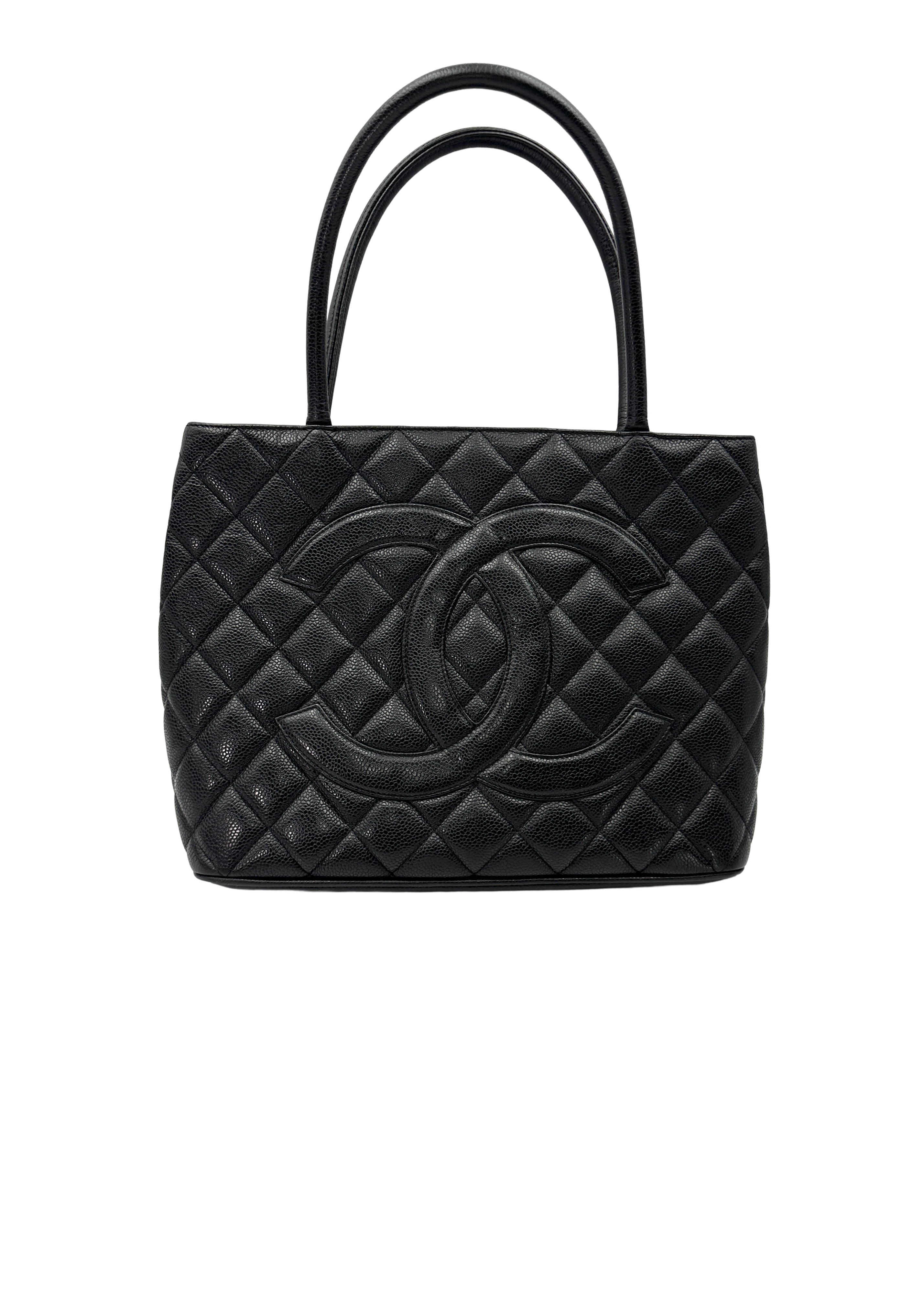 Chanel Medallion Black Quilted Leather Handle Bag(69***51) CC2570