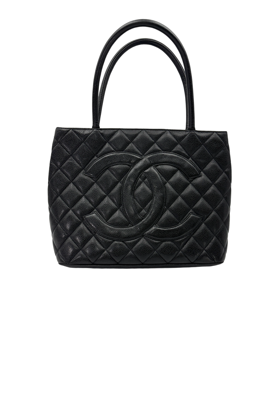 Chanel Medallion Black Quilted Leather Handle Bag(69***51) CC2570