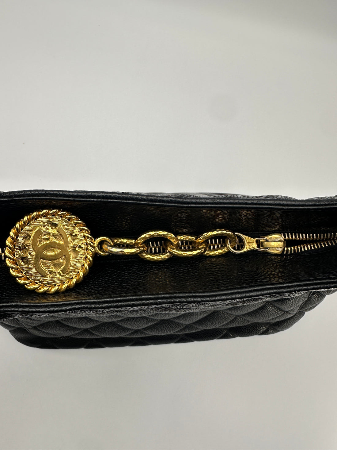 Chanel Medallion Black Quilted Leather Handle Bag(69***51) CC2570