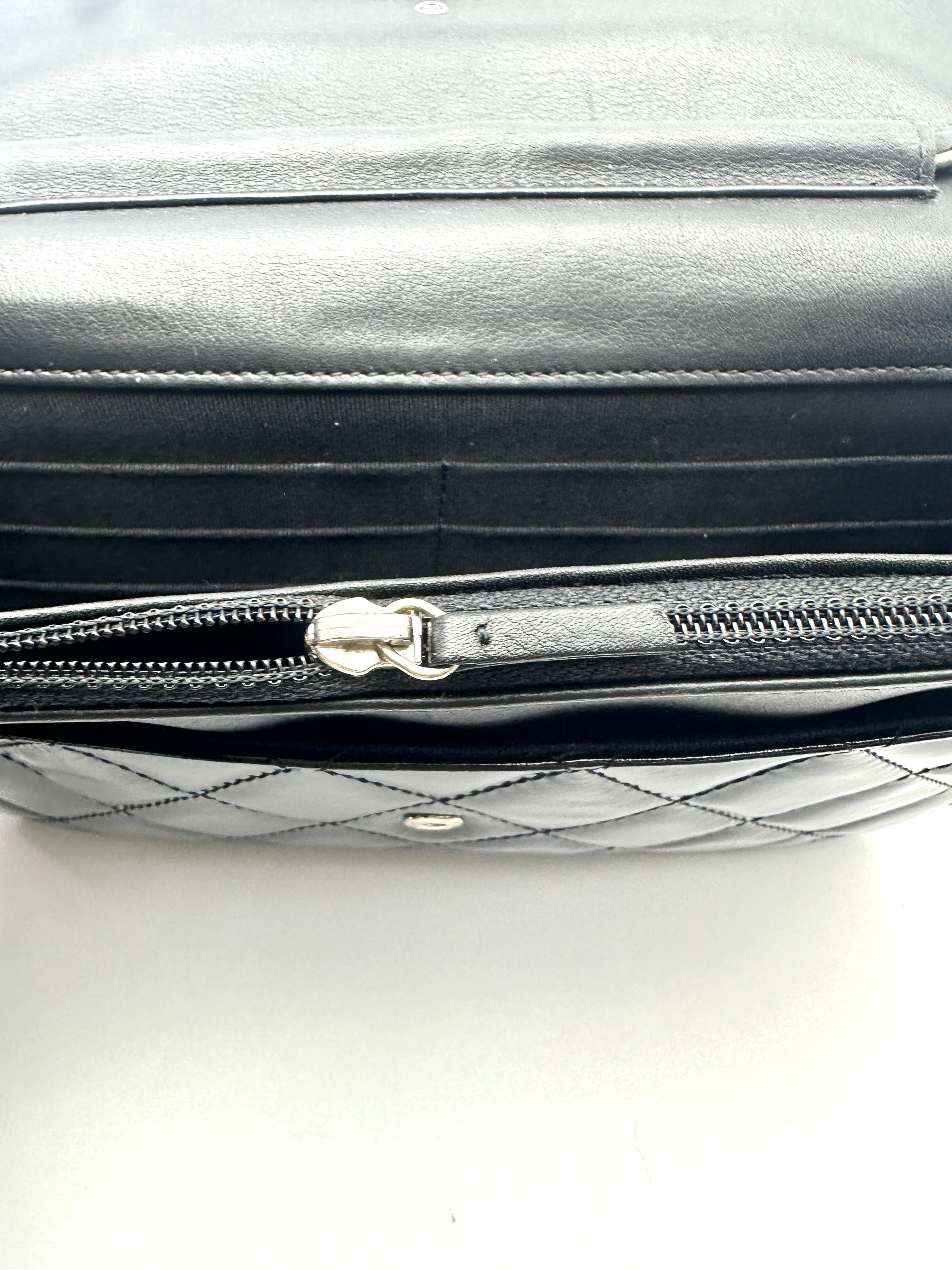 Chanel 2.55 Reissue Black Quilted Patent Leather Wallet On Chain(13***75) CC2572