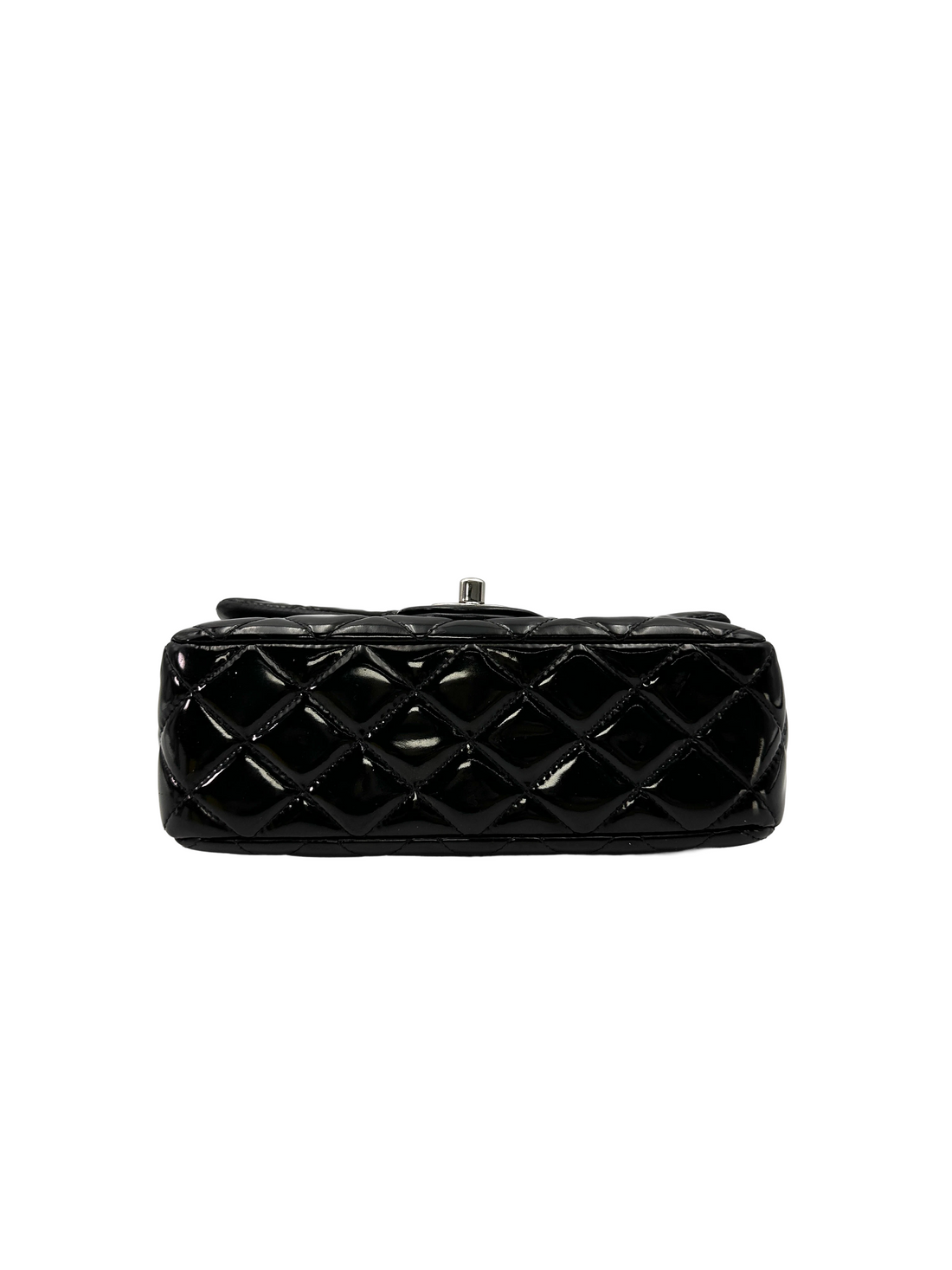 Chanel Classic Flap Black Quilted Patent Leather Mini Shoulder Bag(18***24) CC2558