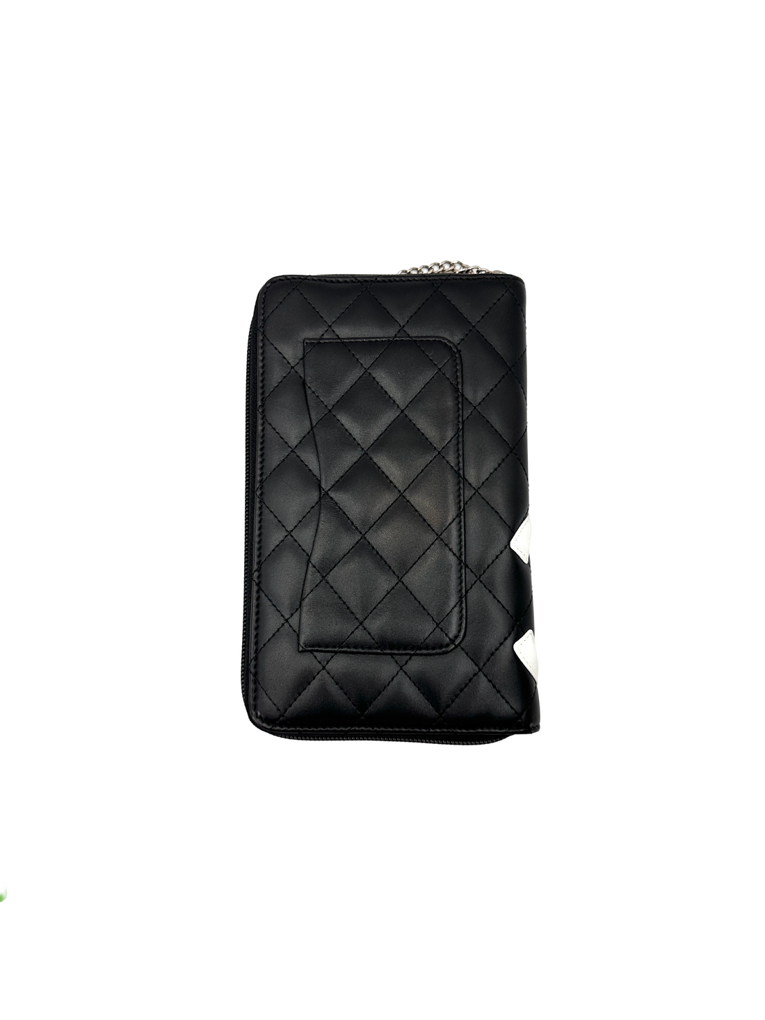 Chanel Cambon Line Black Quilted Leather Long Wallet(99***94) CC2559