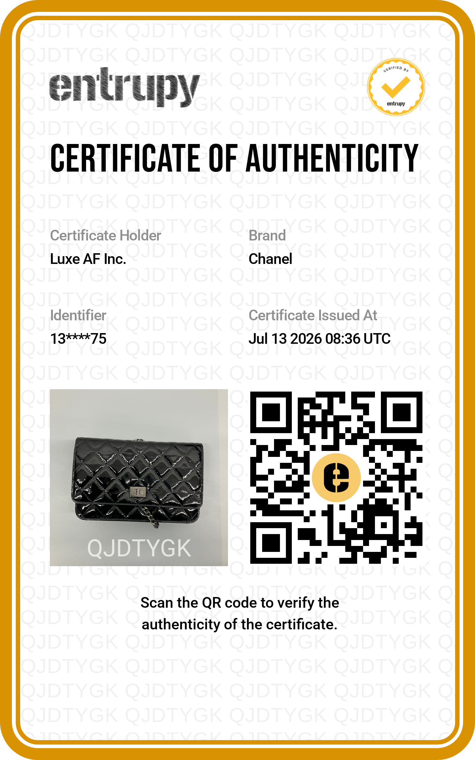 Chanel 2.55 Reissue Black Quilted Patent Leather Wallet On Chain(13***75) CC2572
