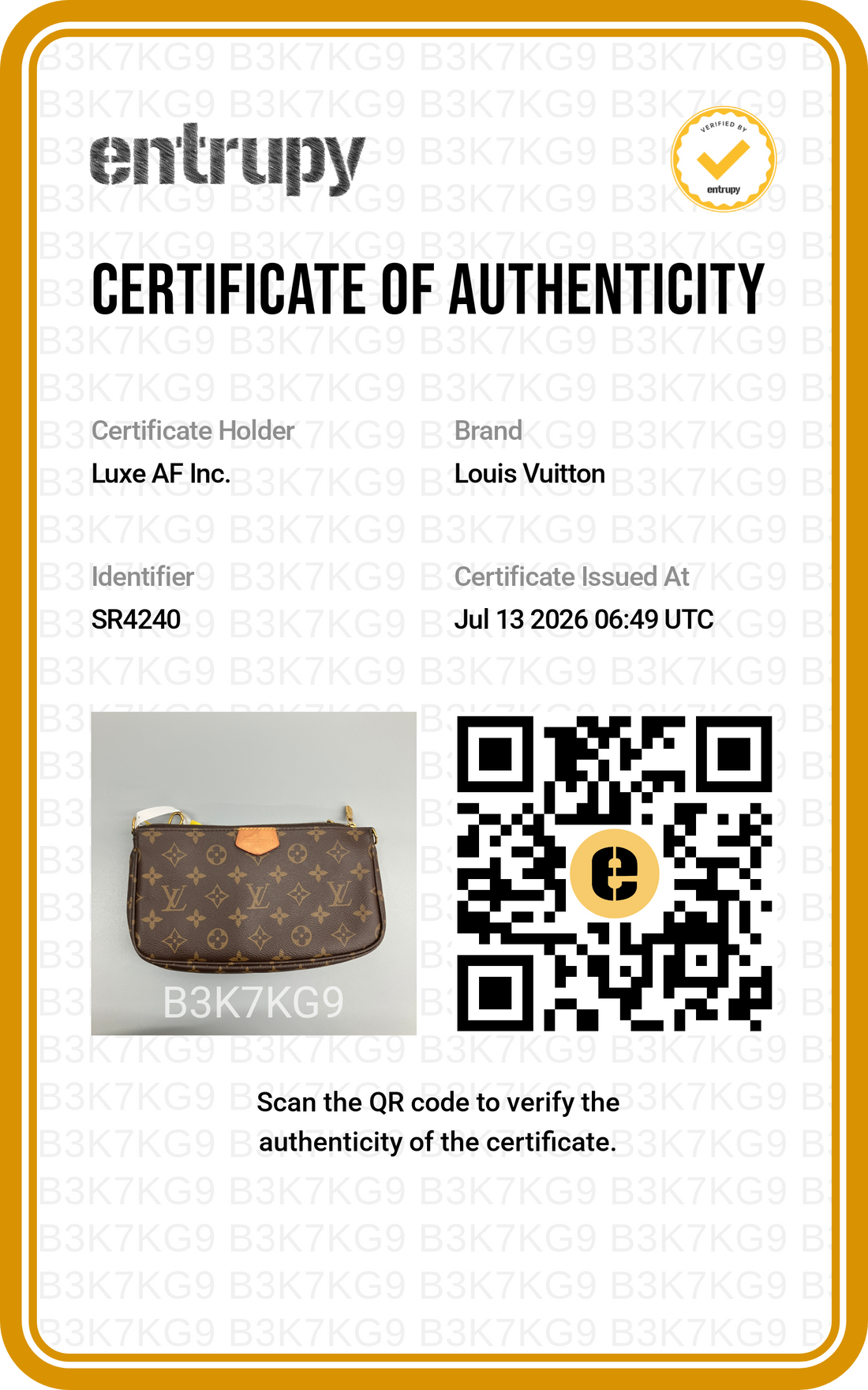 Louis Vuitton Brown Monogram Canvas Multi Pochette Accessoires LV3322