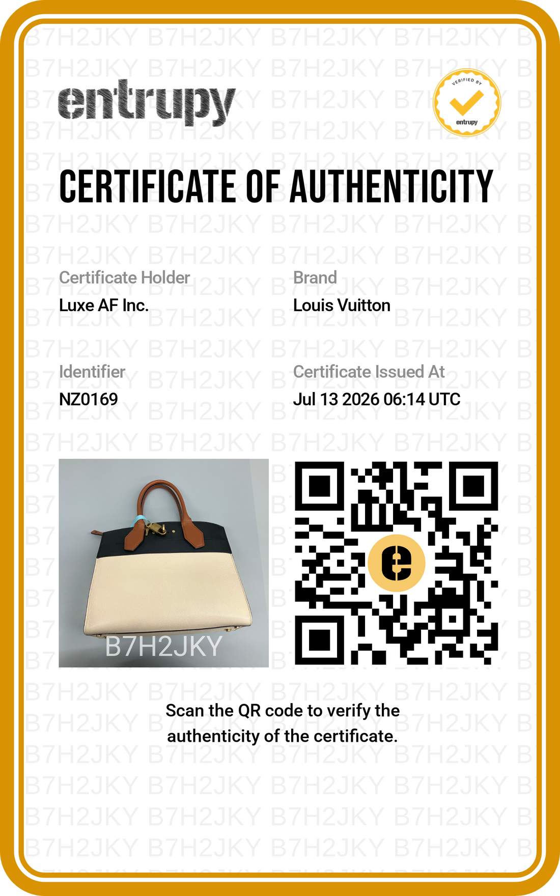 Louis Vuitton City Steamer Black/White Taurillon Leather Handle Bag LV3318