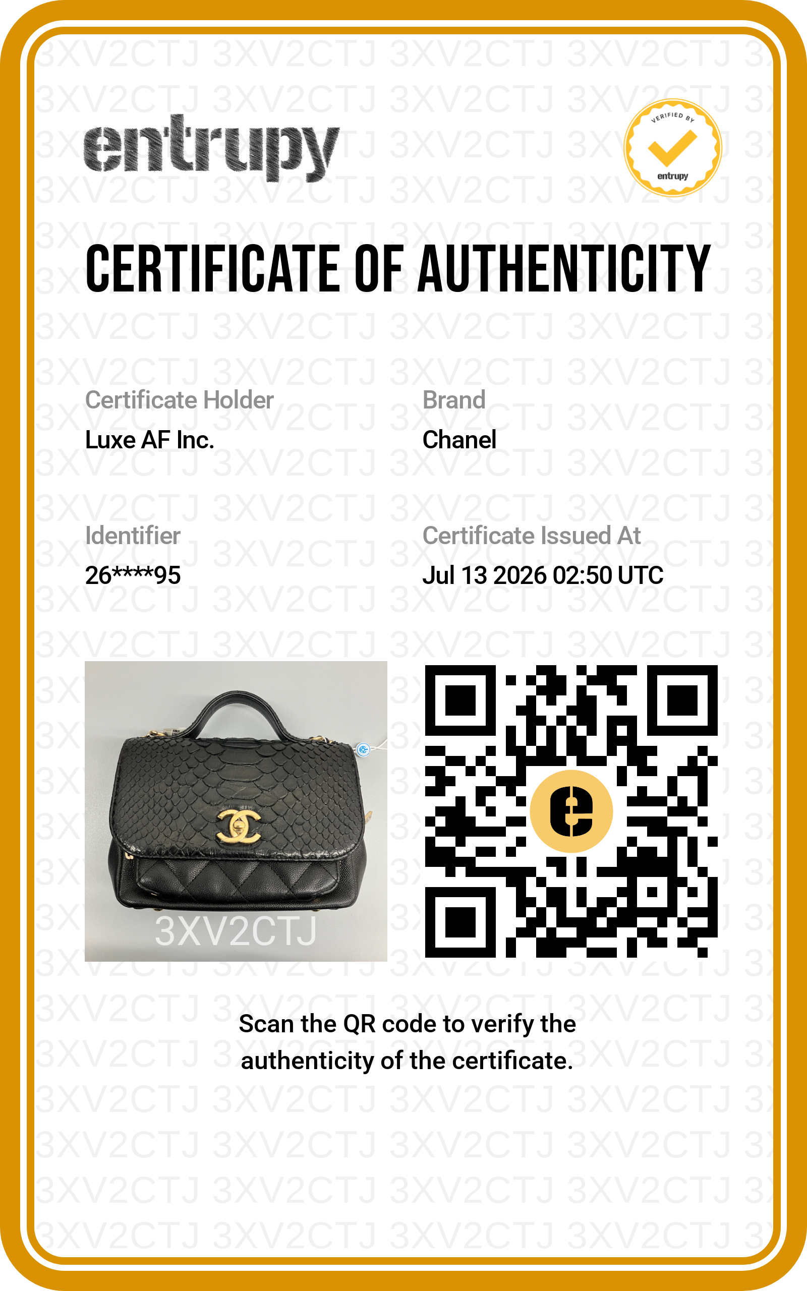Chanel Black Python Leather Business Affinity Top Handle Bag(26***95) CC2555