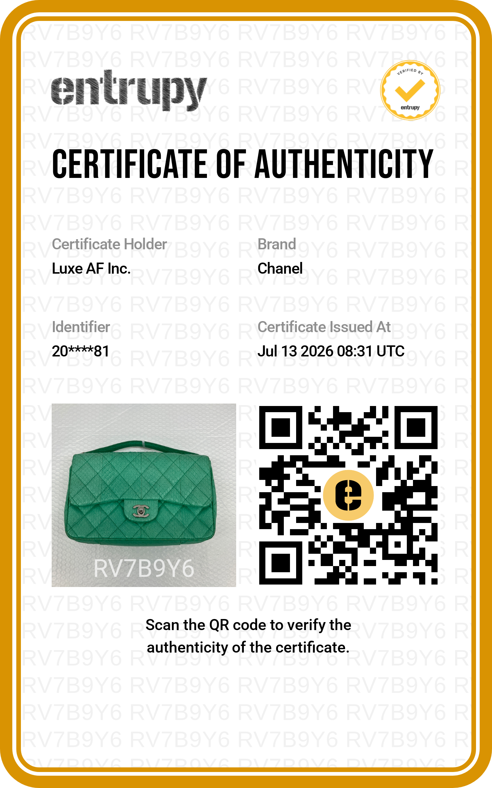 Chanel Classic Flap Green Quilted Python Leather Top Handle Bag(20***81) CC2557