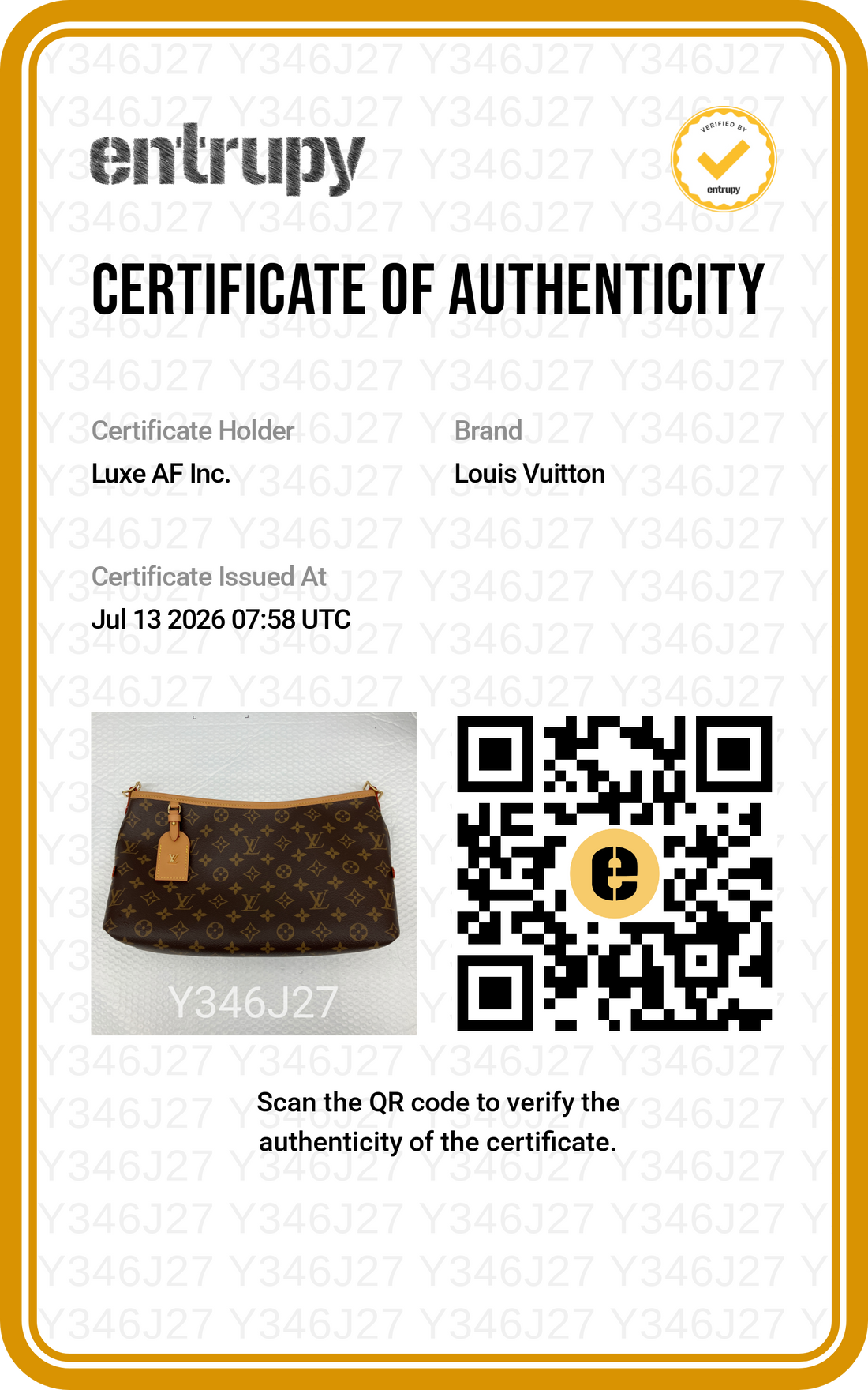 Louis Vuitton Carryall Monogram Canvas Shoulder Bag LV3352