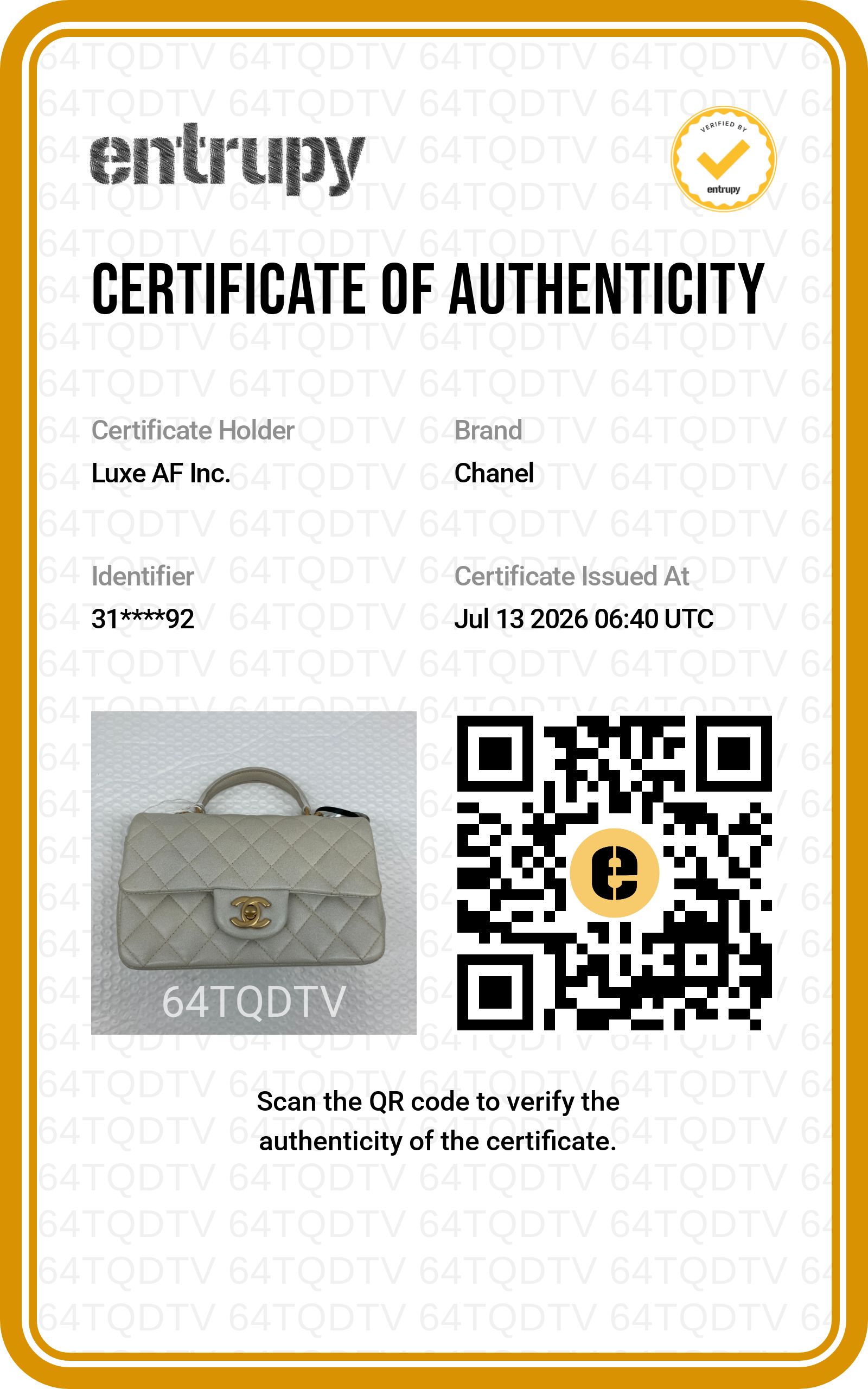 Chanel White Quilted Leather Top Handle Flap Bag(31***92) CC2549