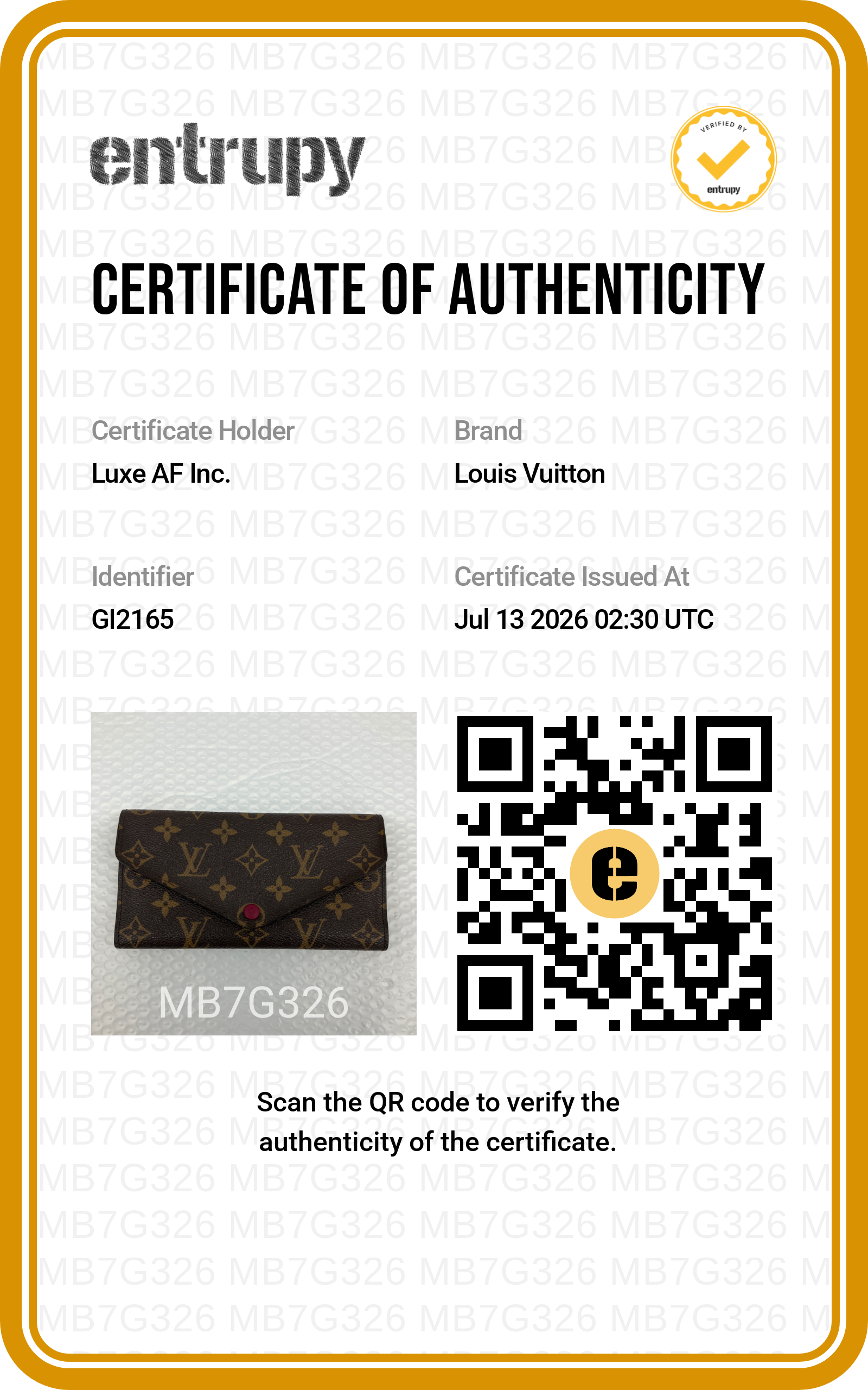 Louis Vuitton Josephine Monogram Canvas Wallet LV3394