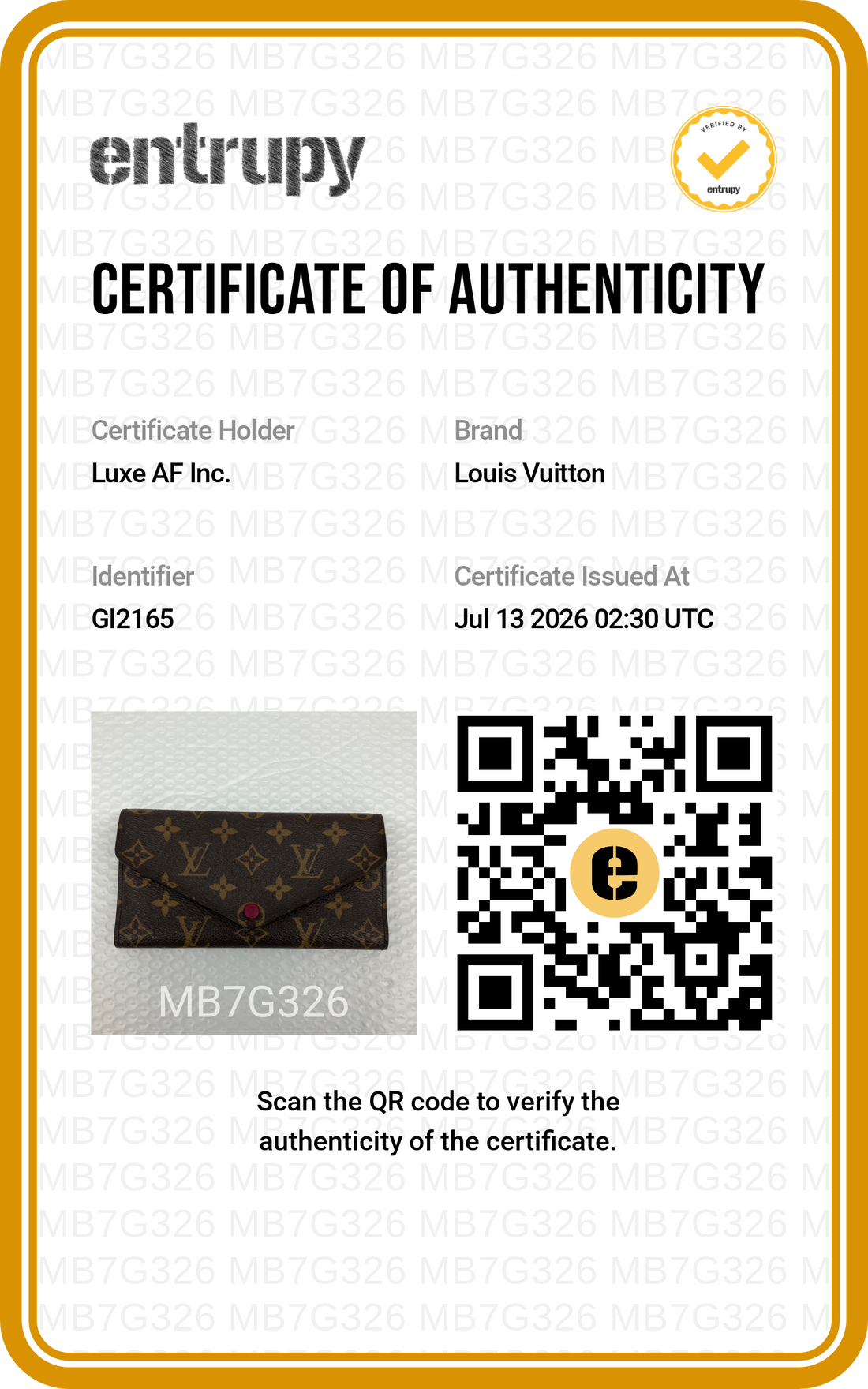 Louis Vuitton Josephine Monogram Canvas Wallet LV3394