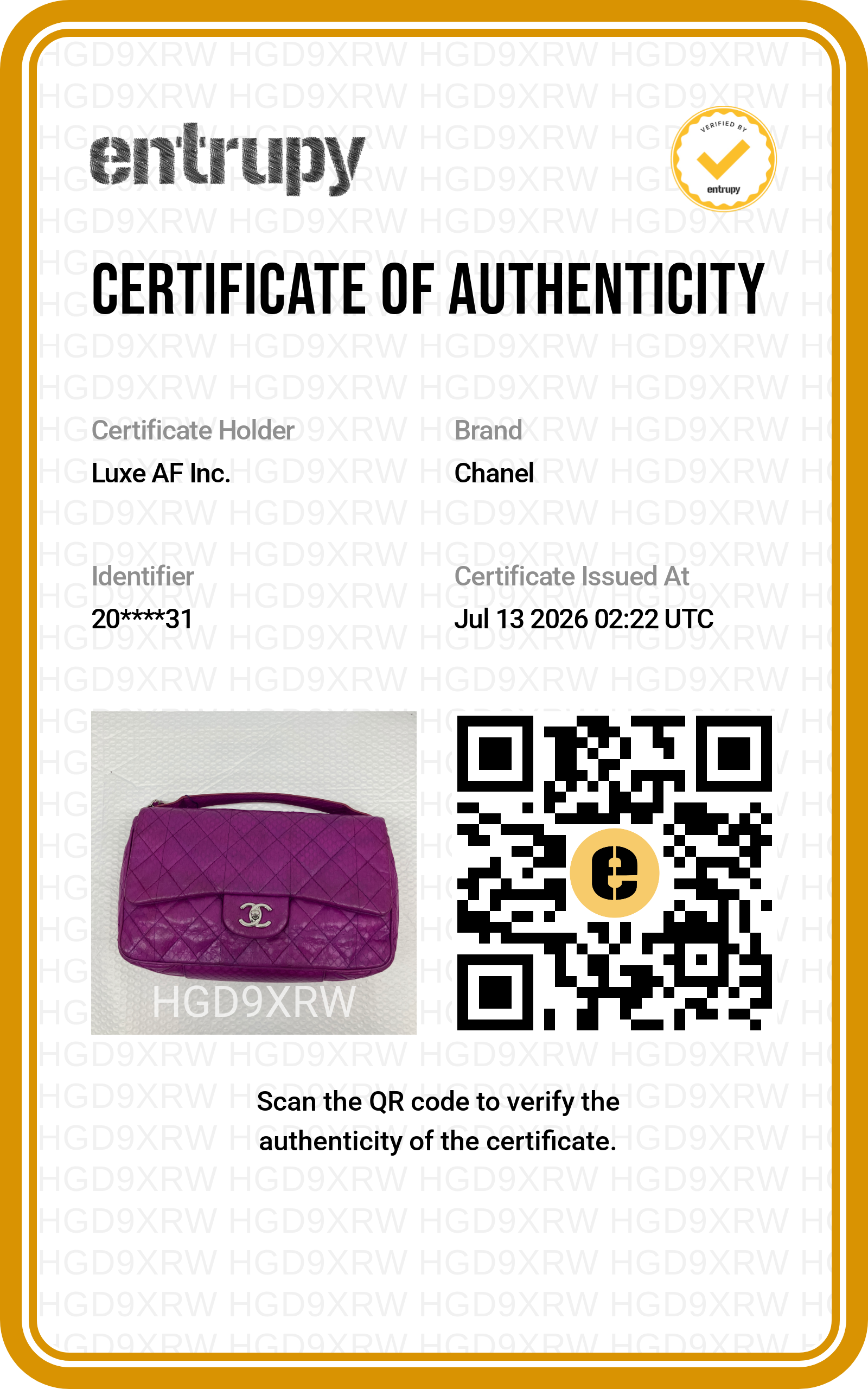 Chanel Classic Flap Purple Python Leather Top Handle Shoulder Bag(20***31) CC2554