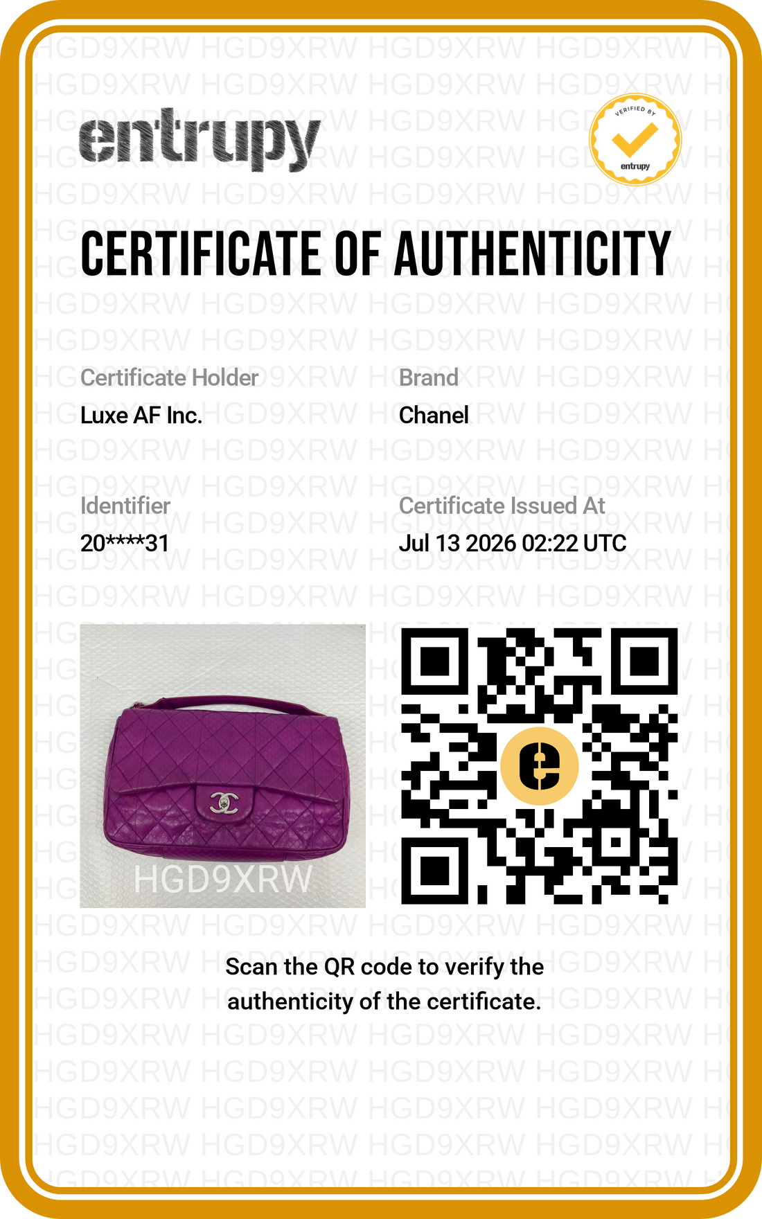 Chanel Classic Flap Purple Python Leather Top Handle Shoulder Bag(20***31) CC2554