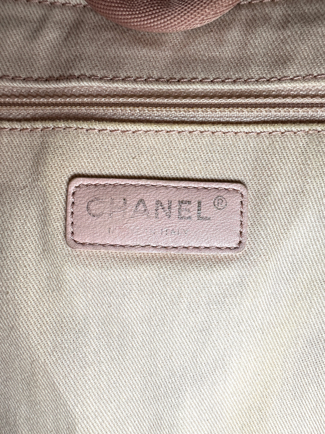 Chanel Deauville White/Pink Canvas Tote Handle Bag(20***51) CC2560