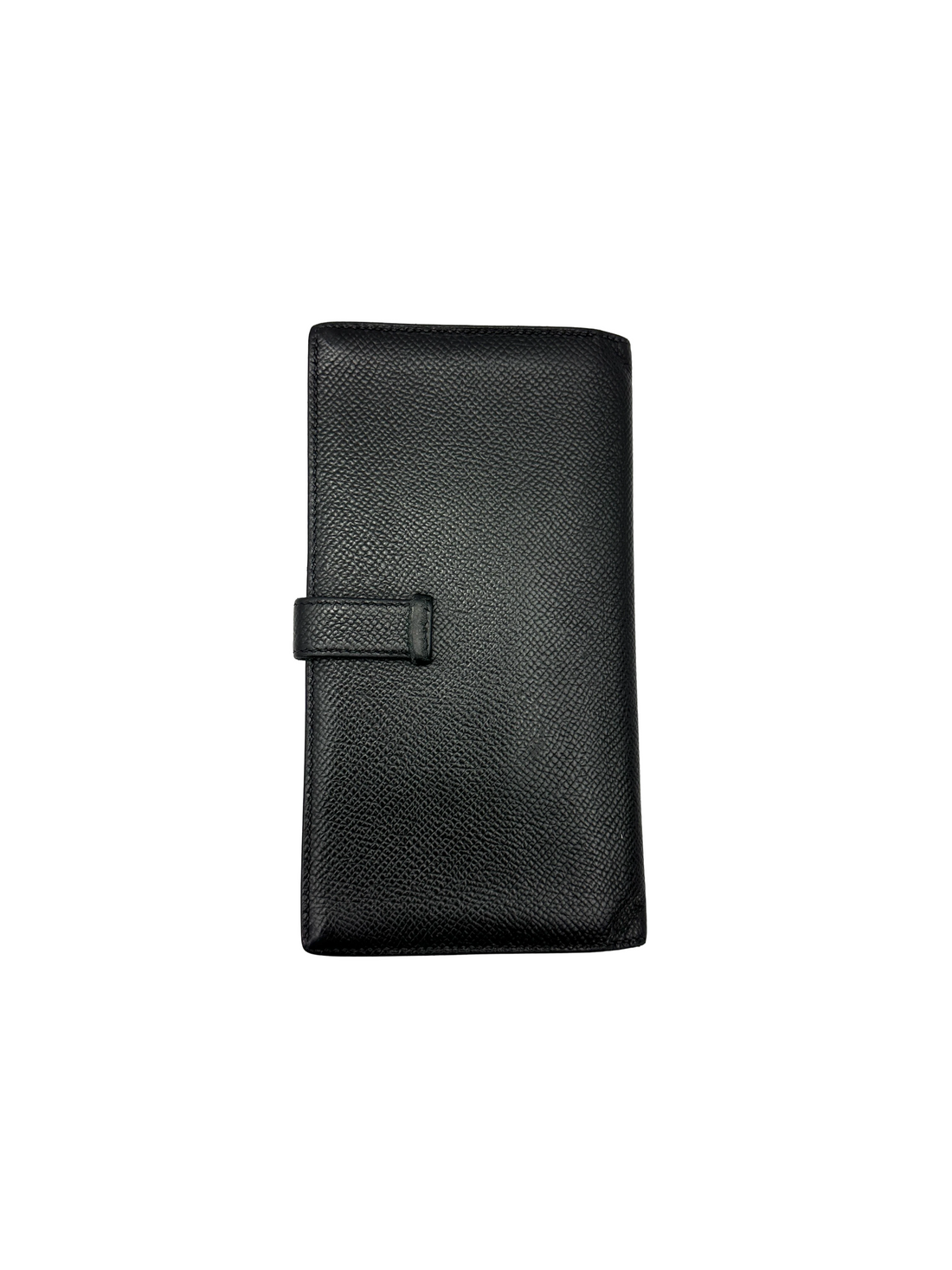 Hermes Bearn Compact Black Epsom Leather Wallet HR183