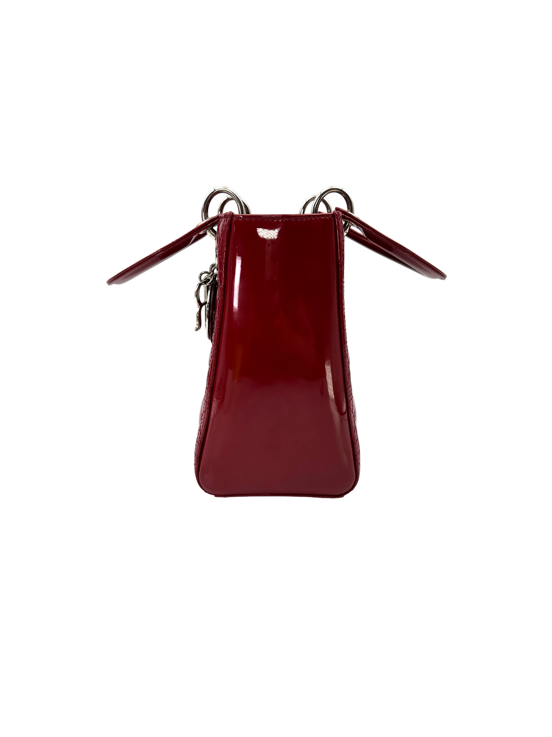 Christian Dior Lady Dior Red Cannage Leather Handle Bag DR932
