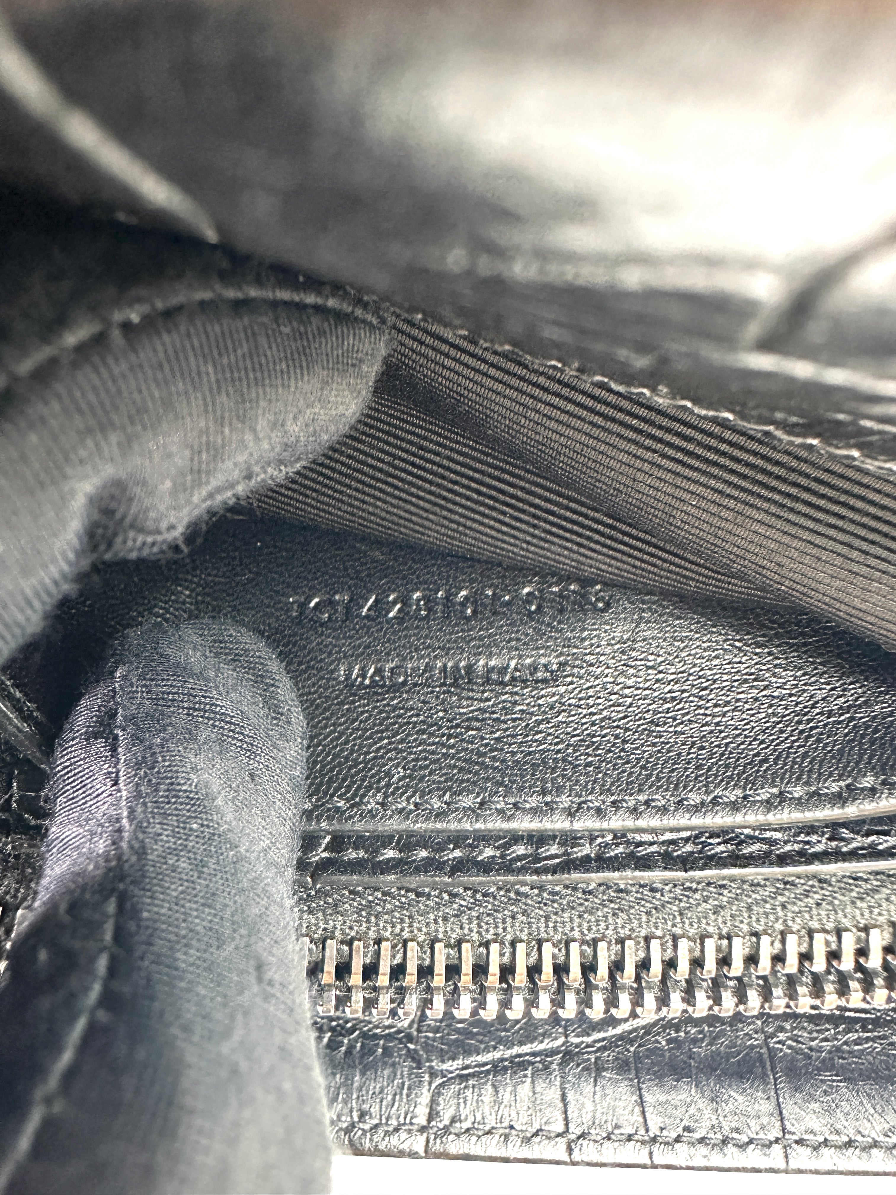 Saint Laurent College Crocodile-Embossed Leather Shoulder Bag SL292